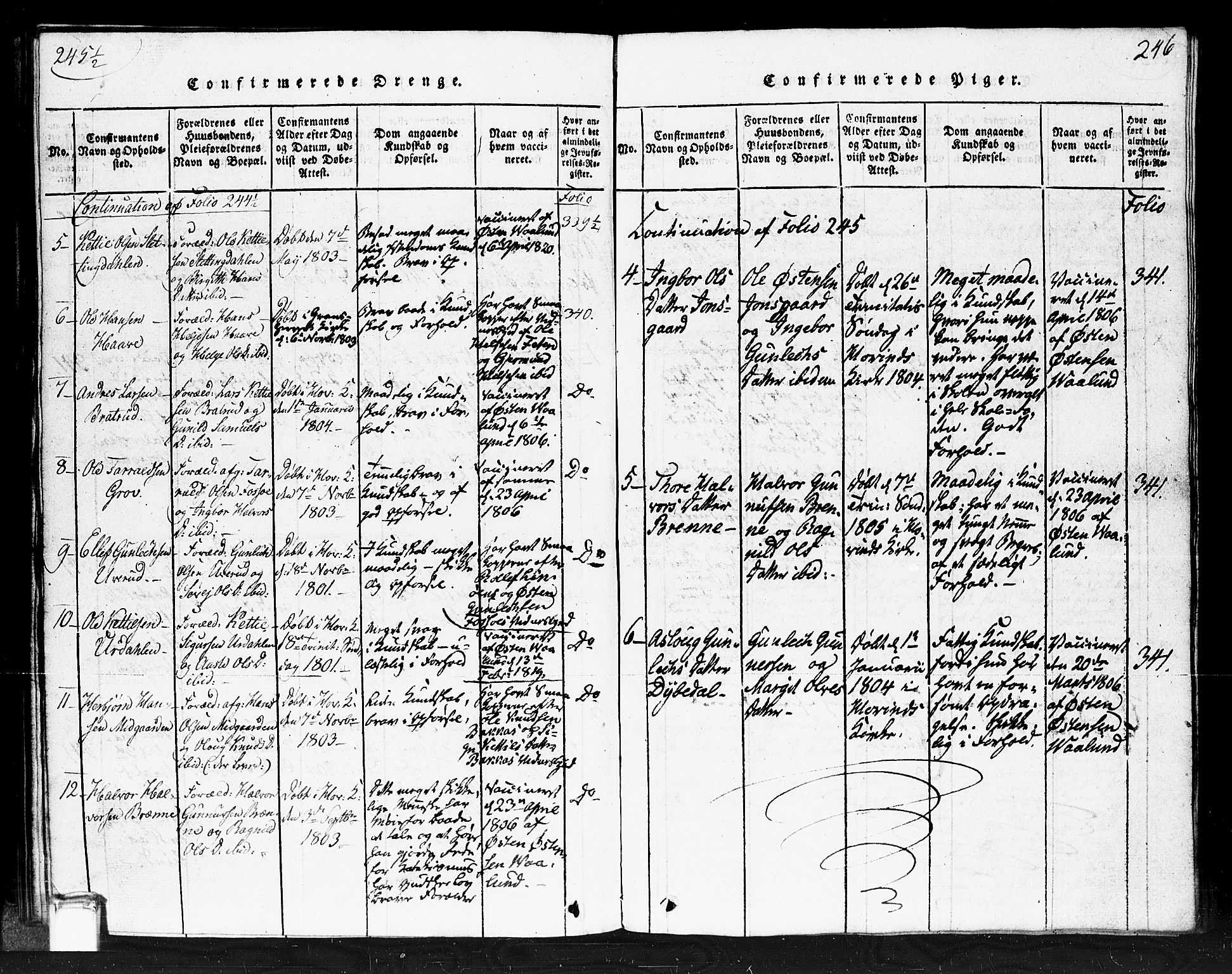 Gransherad kirkebøker, SAKO/A-267/F/Fb/L0002: Parish register (official) no. II 2, 1815-1843, p. 246
