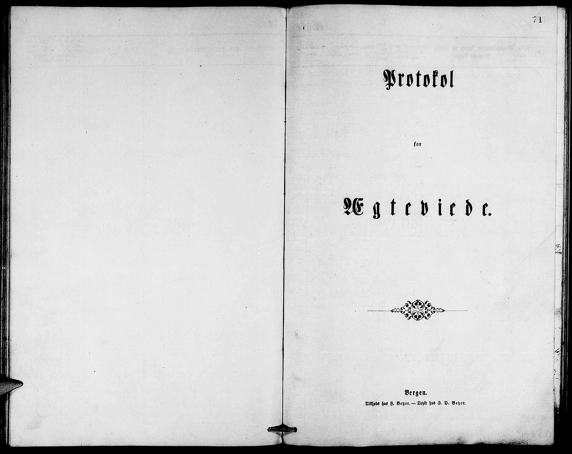 Fjell sokneprestembete, SAB/A-75301/H/Hab: Parish register (copy) no. A 2, 1871-1879, p. 71