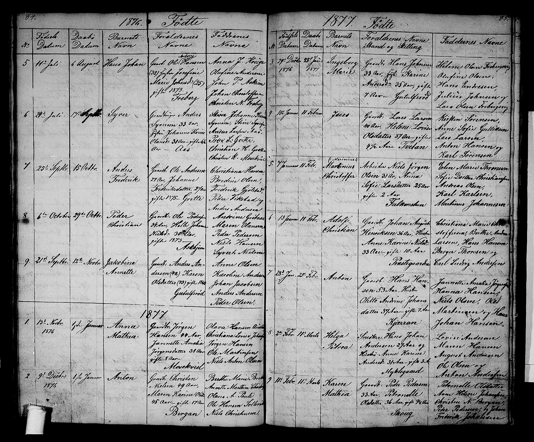 Borre kirkebøker, AV/SAKO-A-338/G/Gb/L0001: Parish register (copy) no. II 1, 1842-1877, p. 84-85