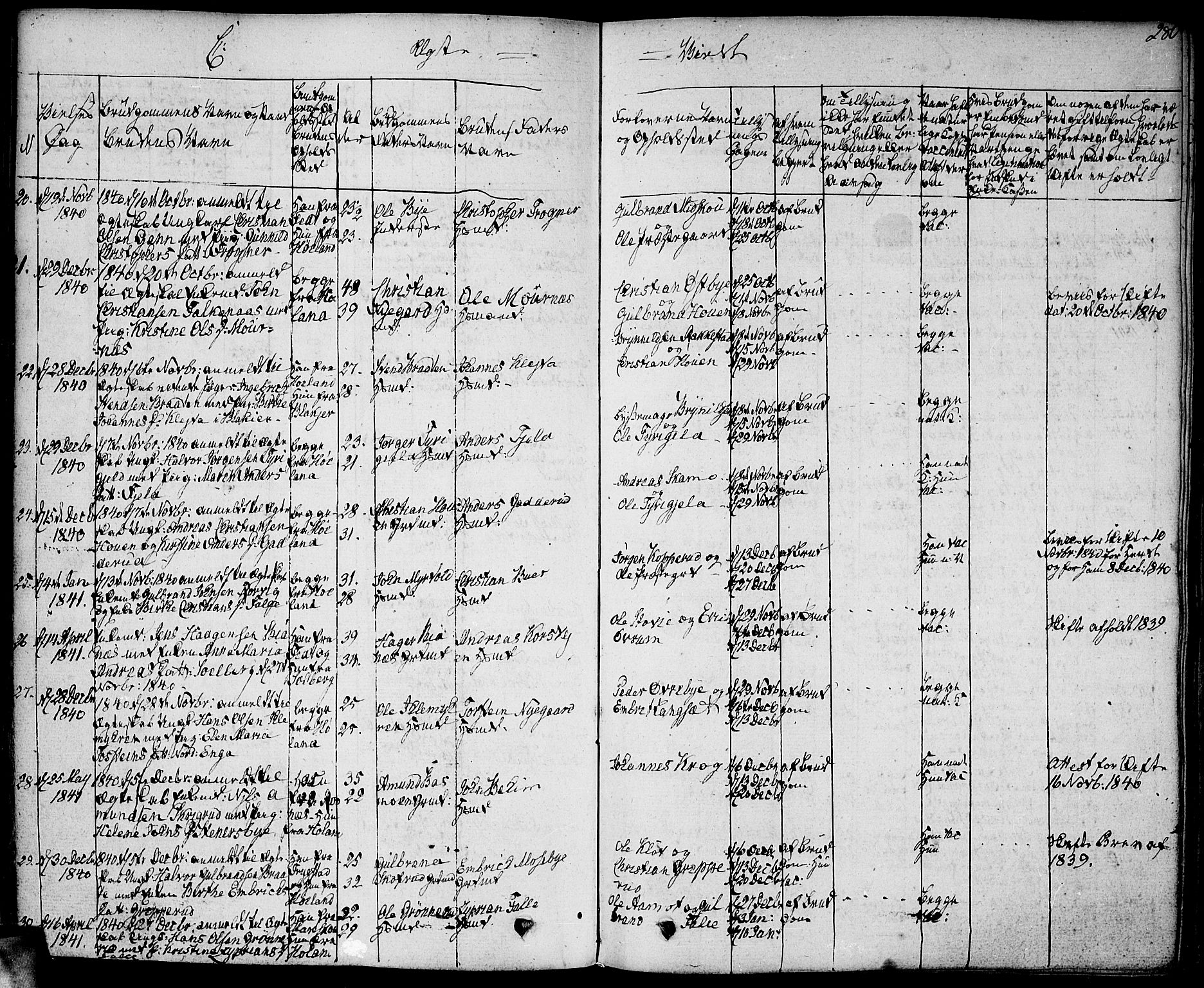 Høland prestekontor Kirkebøker, SAO/A-10346a/F/Fa/L0008: Parish register (official) no. I 8, 1827-1845, p. 280
