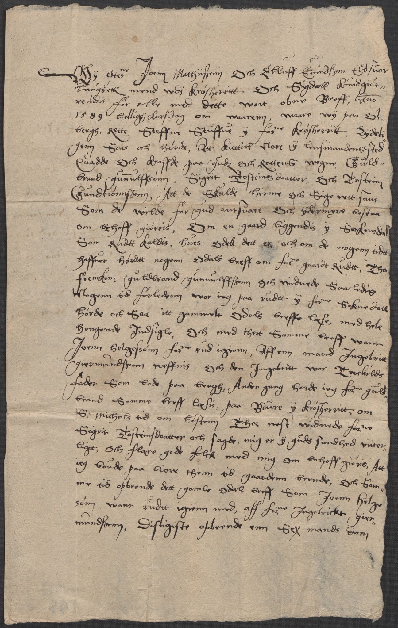 Riksarkivets diplomsamling, AV/RA-EA-5965/F02/L0090: Dokumenter, 1589, p. 54