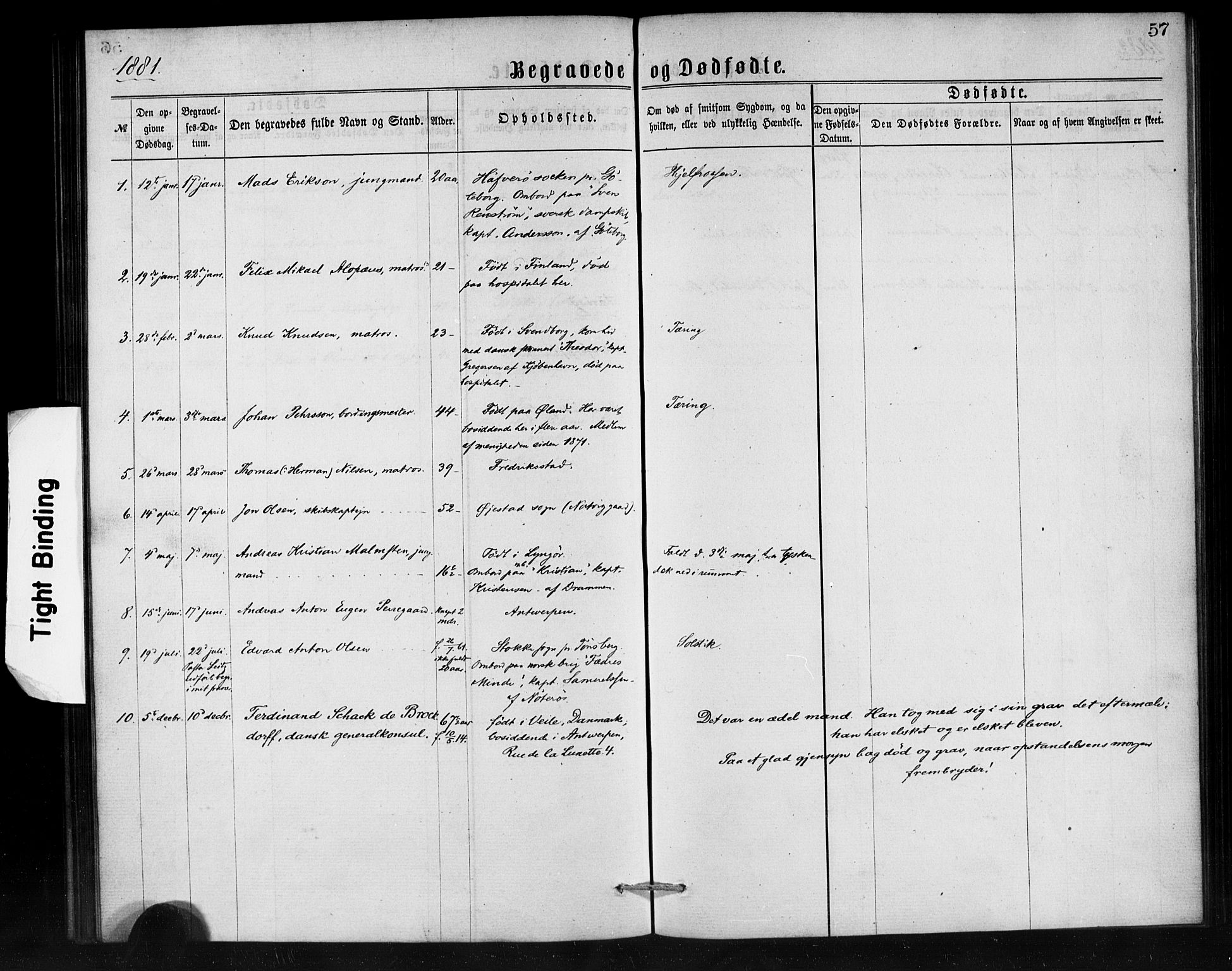 Den norske sjømannsmisjon i utlandet/Antwerpen, SAB/SAB/PA-0105/H/Ha/L0001: Parish register (official) no. A 1, 1865-1887, p. 57