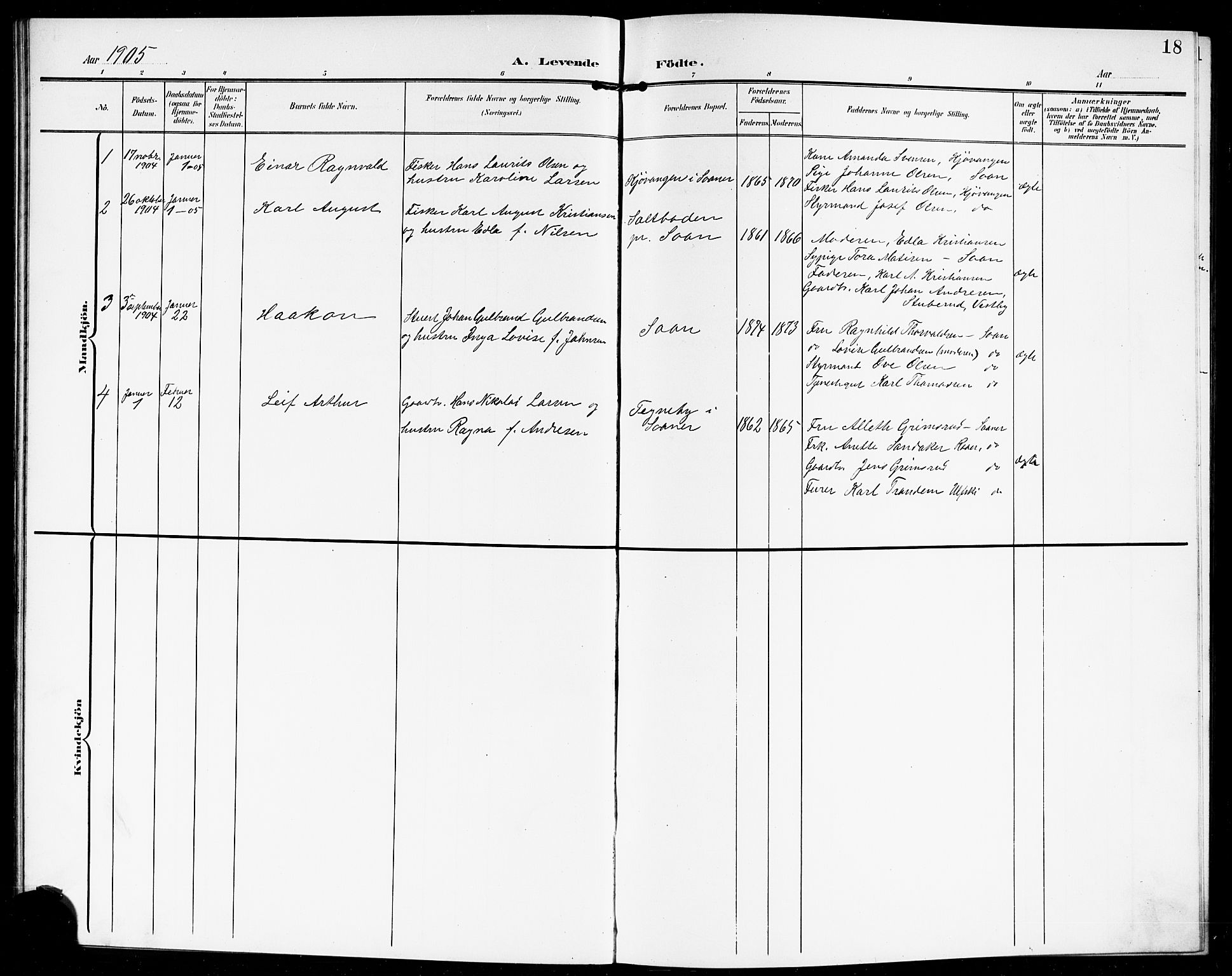 Vestby prestekontor Kirkebøker, AV/SAO-A-10893/G/Gb/L0002: Parish register (copy) no. II 2, 1903-1914, p. 18