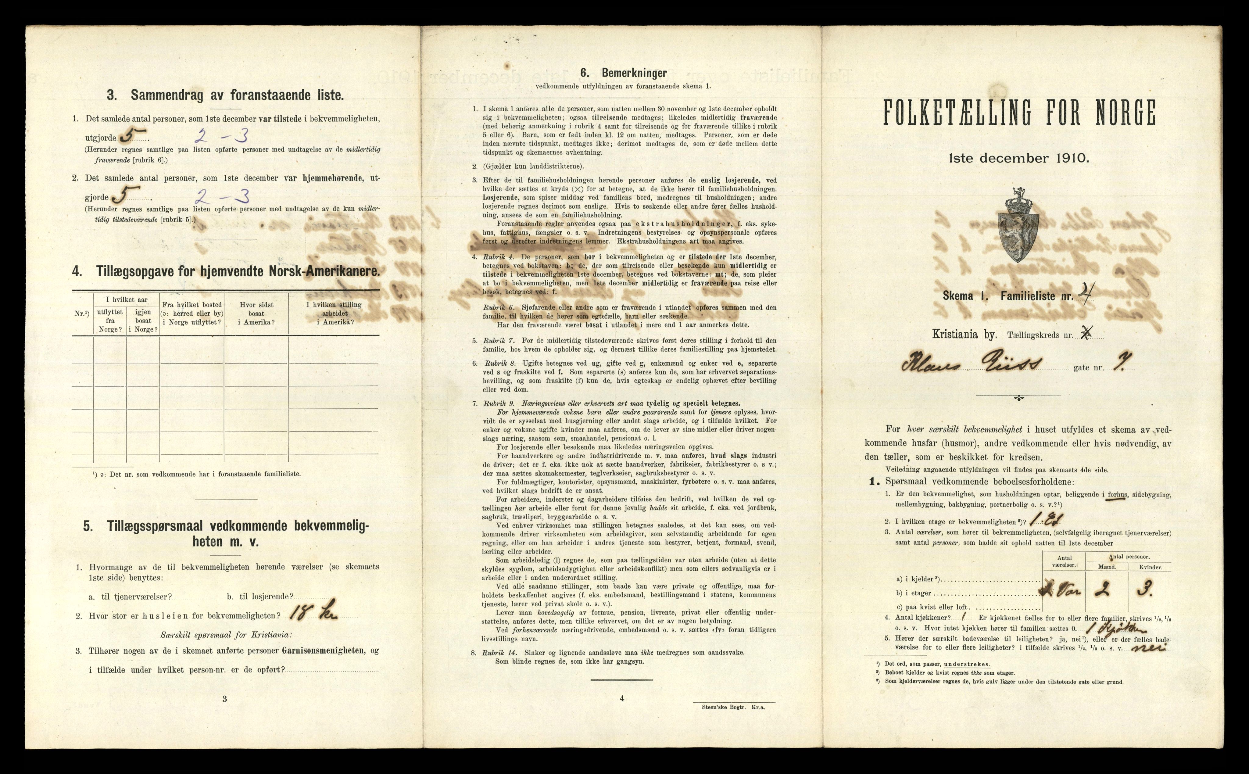 RA, 1910 census for Kristiania, 1910, p. 13259