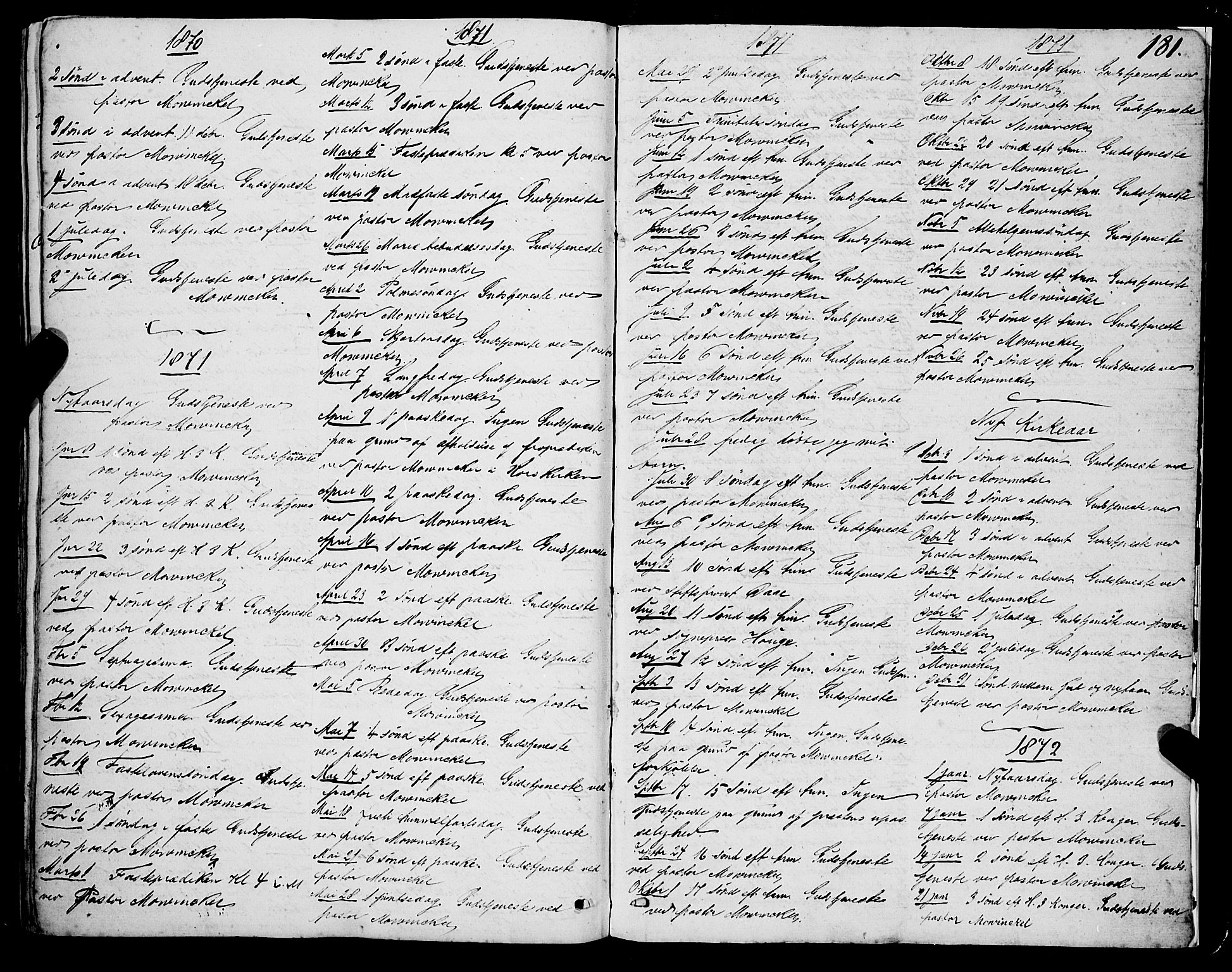 Mariakirken Sokneprestembete, SAB/A-76901/H/Haa/L0006: Parish register (official) no. A 6, 1846-1877, p. 181