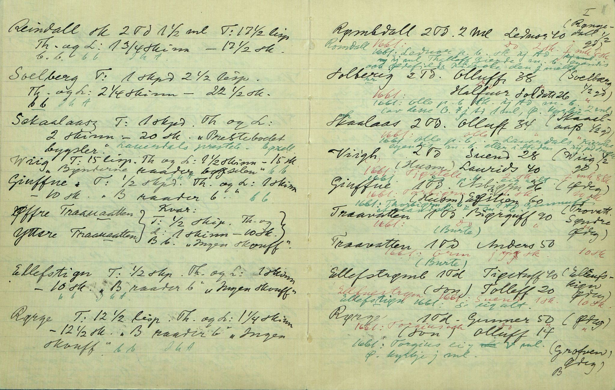 Rikard Berge, TEMU/TGM-A-1003/F/L0012/0045: 400-450 / 443 Manntal 1665, Matrikel 1723, Landkom. 1661, Panteregister (V-Ø), Diplomar, 1931, p. 10-11