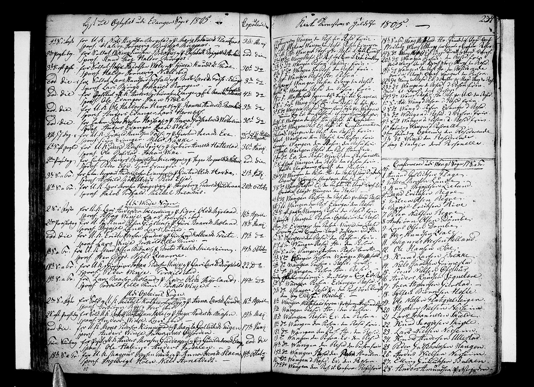 Voss sokneprestembete, SAB/A-79001/H/Haa: Parish register (official) no. A 9, 1780-1810, p. 234