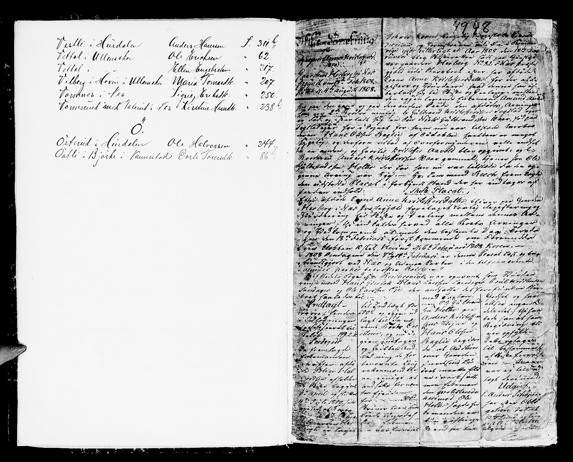 Øvre Romerike sorenskriveri, SAO/A-10649/H/Hb/L0015: Skifteprotokoll nr. 15, 1808-1810, p. 0b-1a