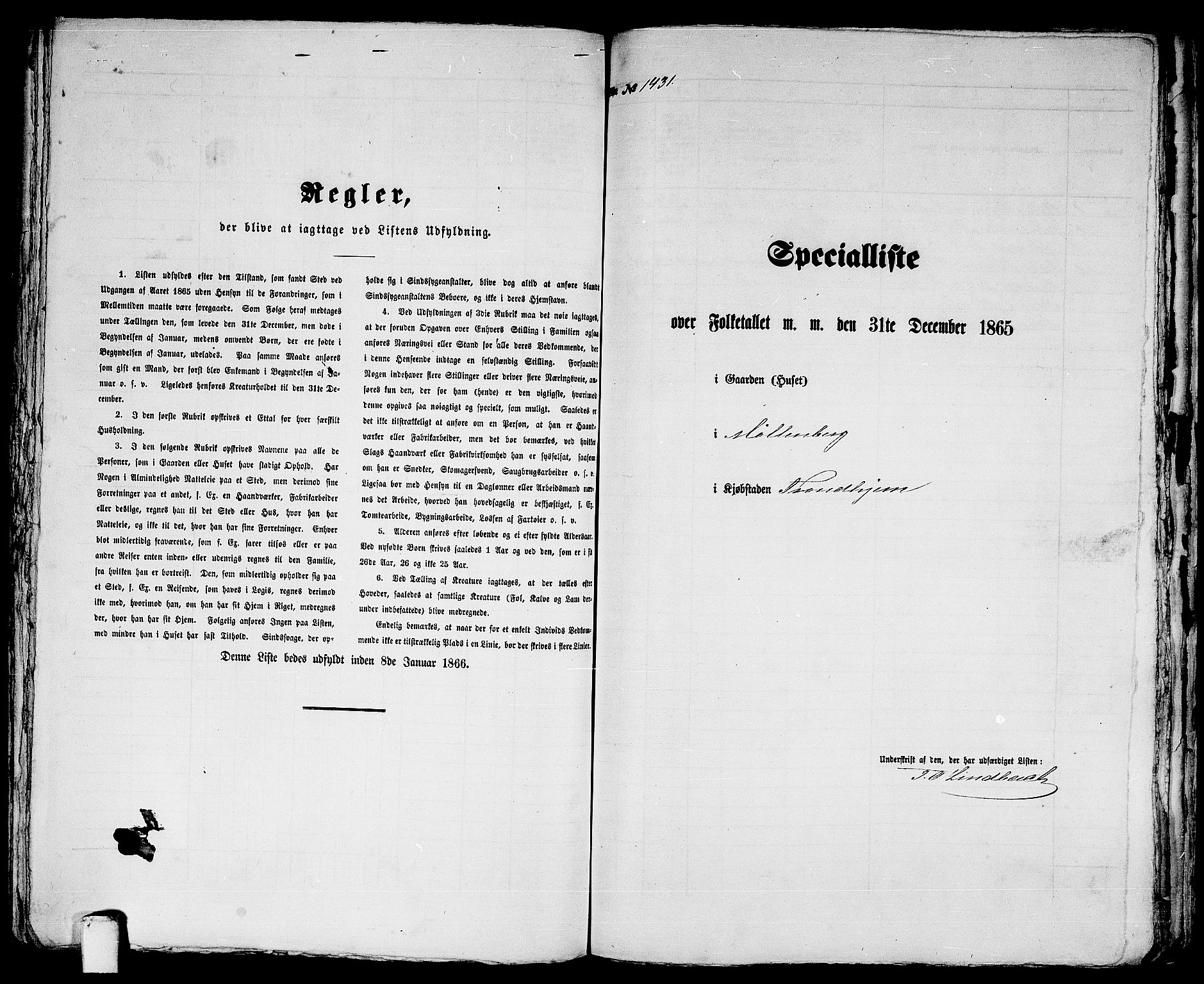 RA, 1865 census for Trondheim, 1865, p. 2961