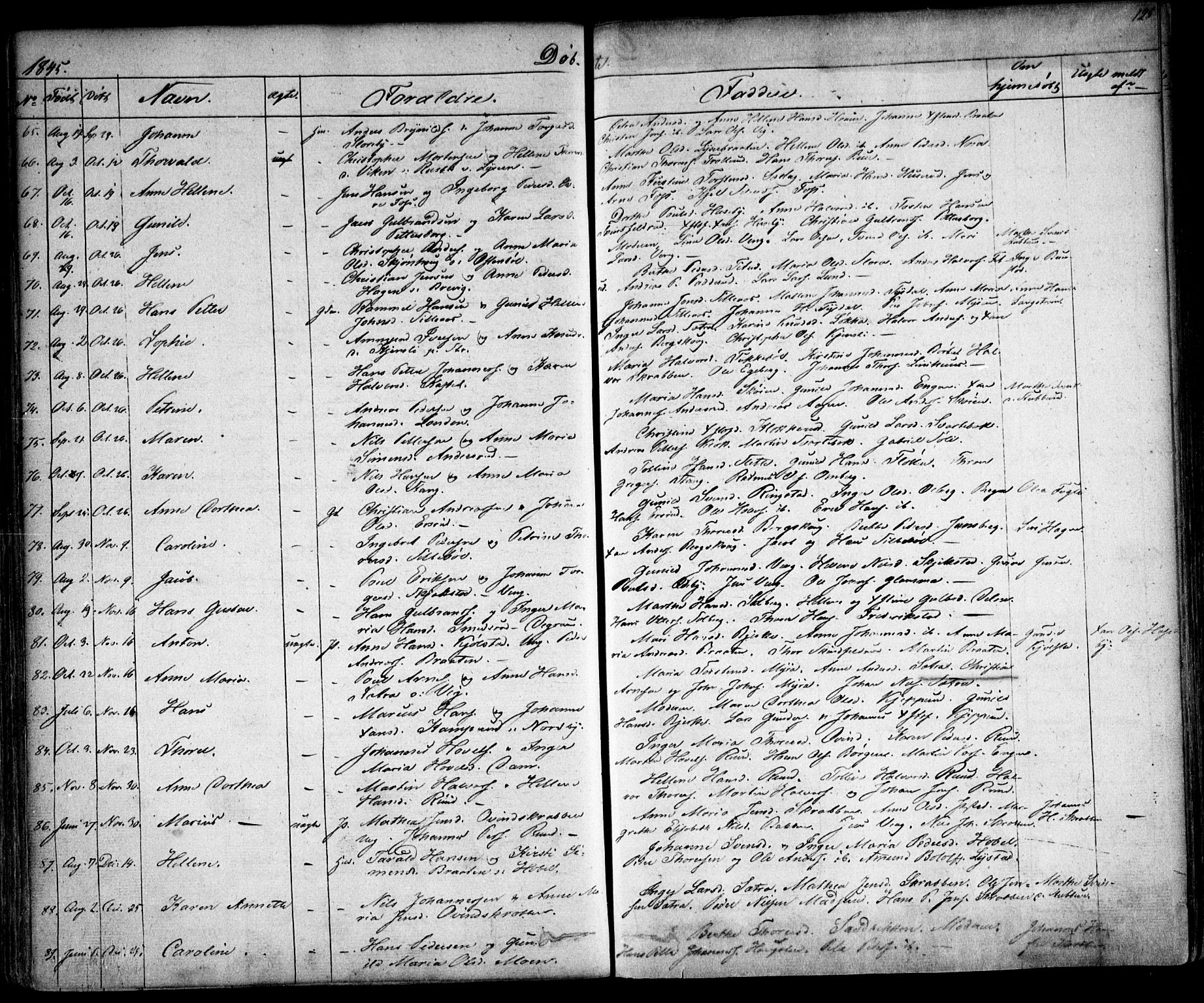 Enebakk prestekontor Kirkebøker, SAO/A-10171c/F/Fa/L0009: Parish register (official) no. I 9, 1832-1861, p. 125