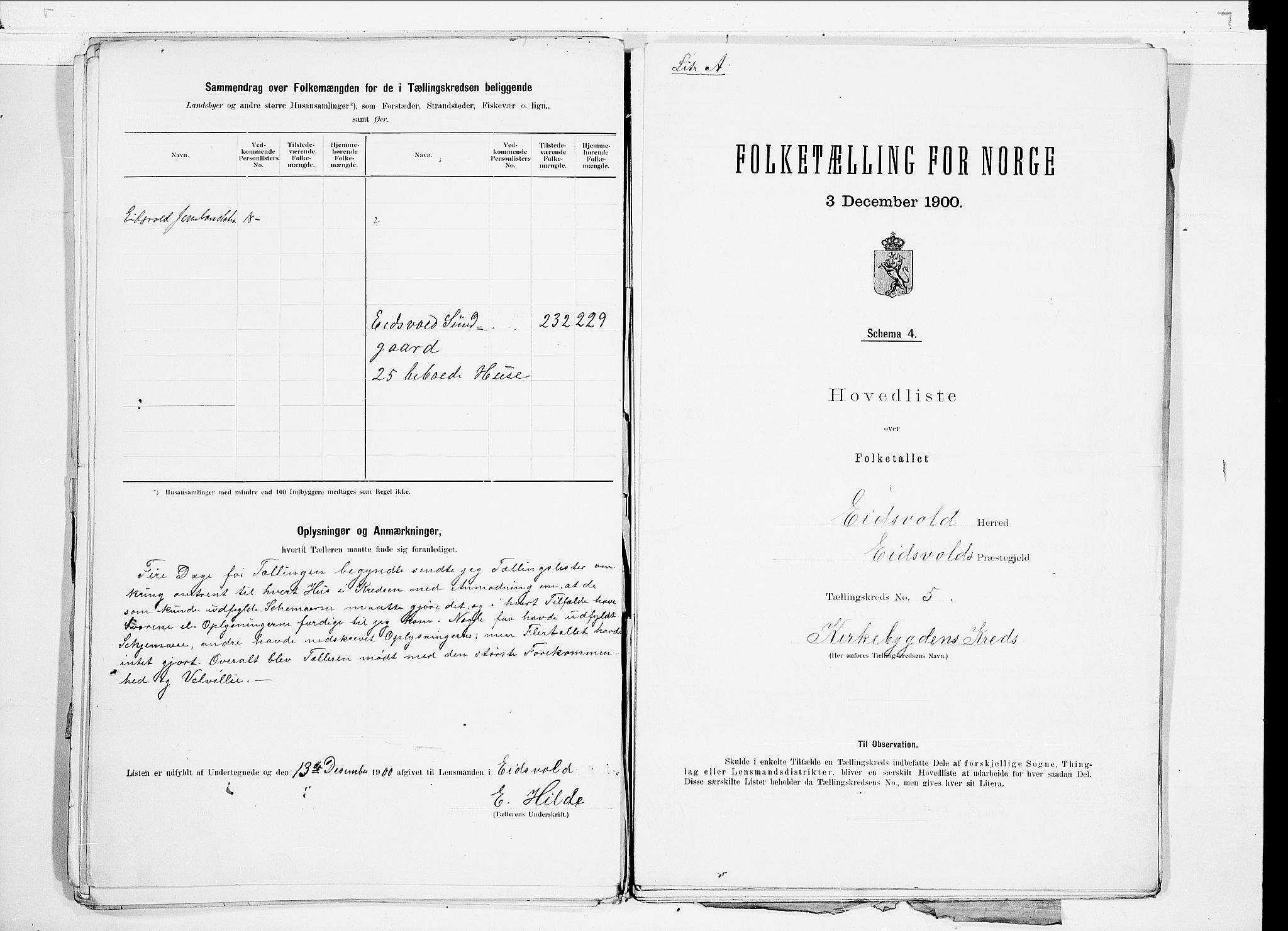 SAO, 1900 census for Eidsvoll, 1900, p. 33