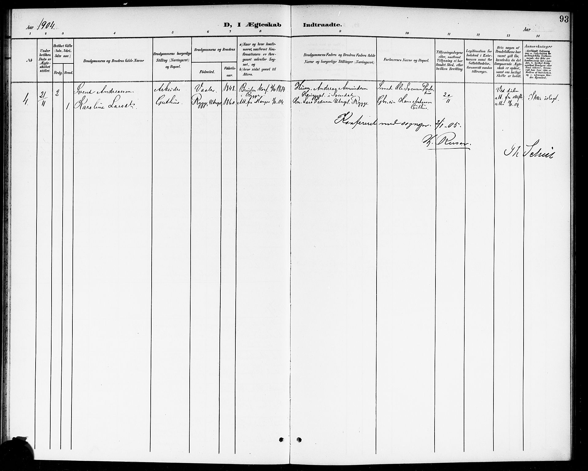 Våler prestekontor Kirkebøker, AV/SAO-A-11083/G/Ga/L0004: Parish register (copy) no. I 4, 1901-1914, p. 93