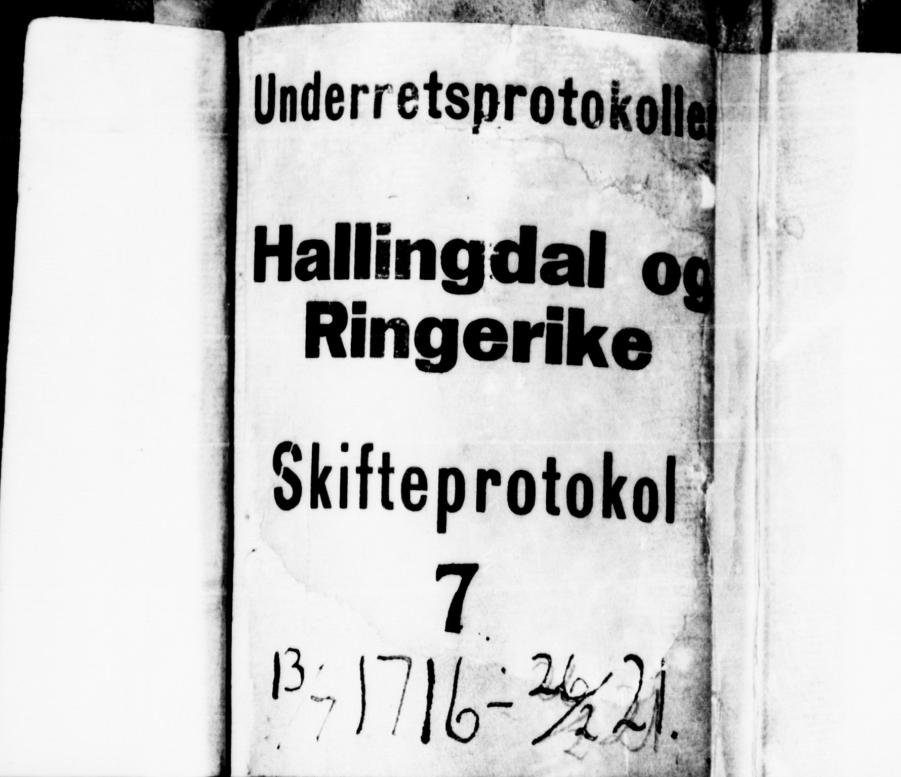 Ringerike og Hallingdal sorenskriveri, AV/SAKO-A-81/H/Ha/L0007: Skifteprotokoll, 1716-1721, p. 0b-1a