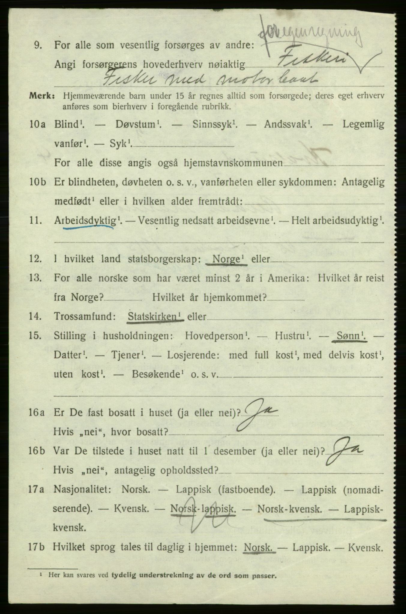 SATØ, 1920 census for , 1920, p. 1573