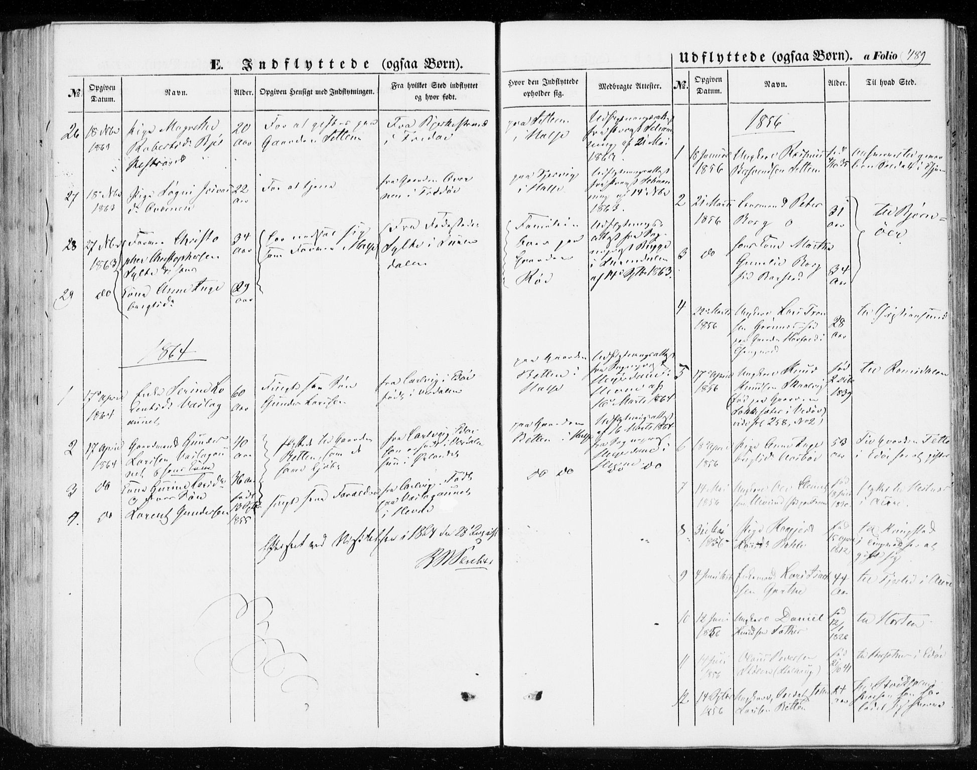 Ministerialprotokoller, klokkerbøker og fødselsregistre - Møre og Romsdal, SAT/A-1454/592/L1026: Parish register (official) no. 592A04, 1849-1867, p. 489