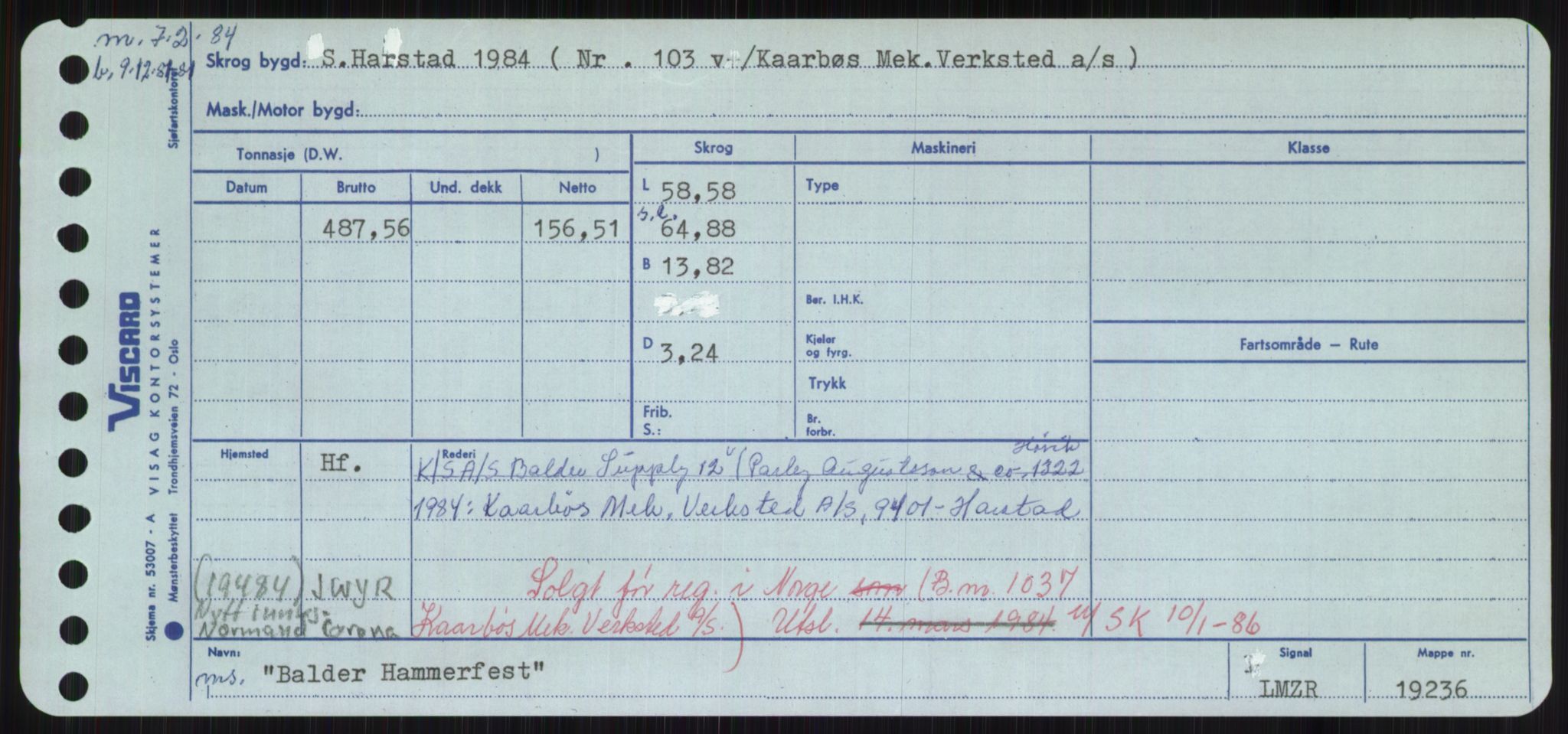 Sjøfartsdirektoratet med forløpere, Skipsmålingen, AV/RA-S-1627/H/Hd/L0003: Fartøy, B-Bev, p. 101
