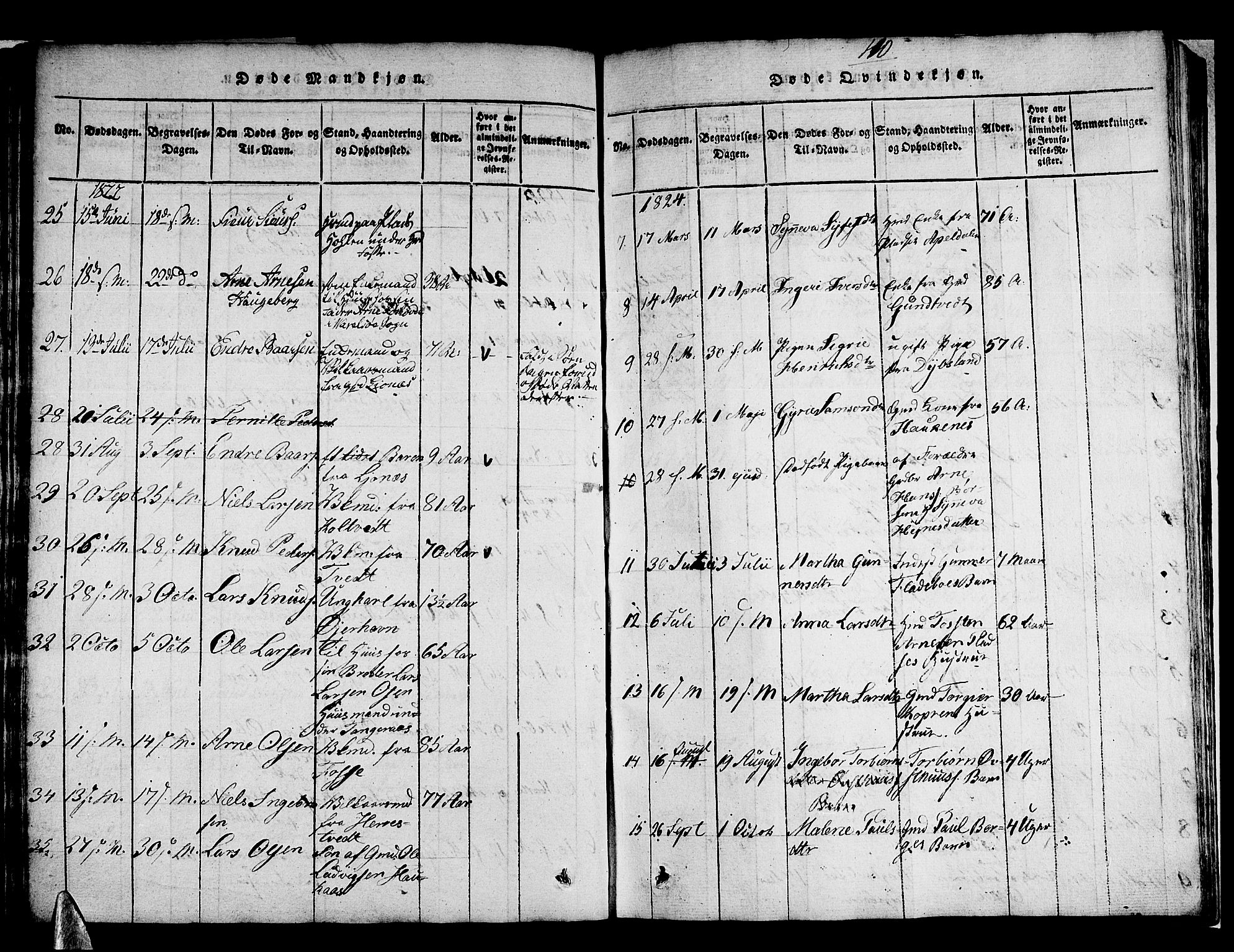 Strandebarm sokneprestembete, AV/SAB-A-78401/H/Haa: Parish register (official) no. A 5, 1816-1826, p. 110