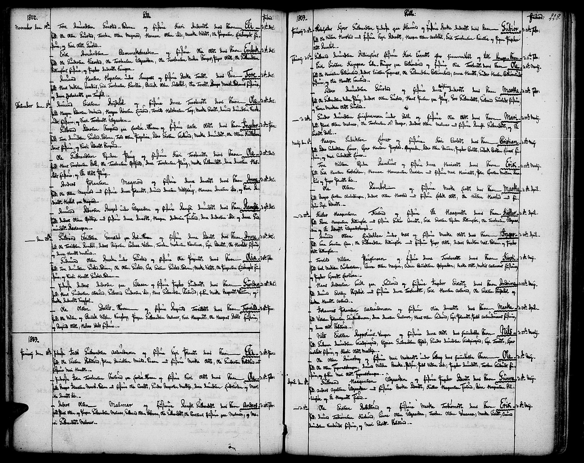 Vinger prestekontor, SAH/PREST-024/H/Ha/Haa/L0004: Parish register (official) no. 4, 1766-1813, p. 227-228