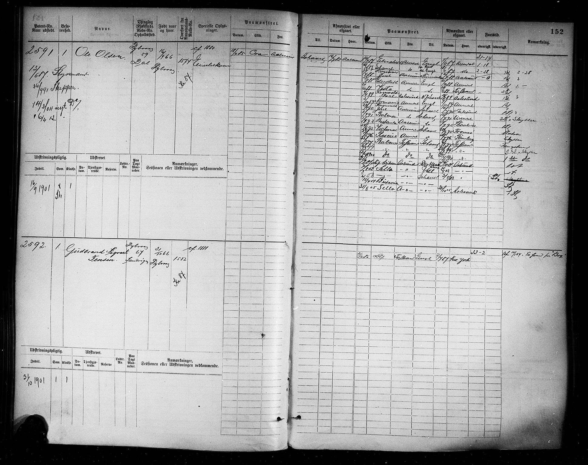 Tvedestrand mønstringskrets, AV/SAK-2031-0011/F/Fb/L0004: Hovedrulle A nr 2289-3056, R-5, 1880-1910, p. 157