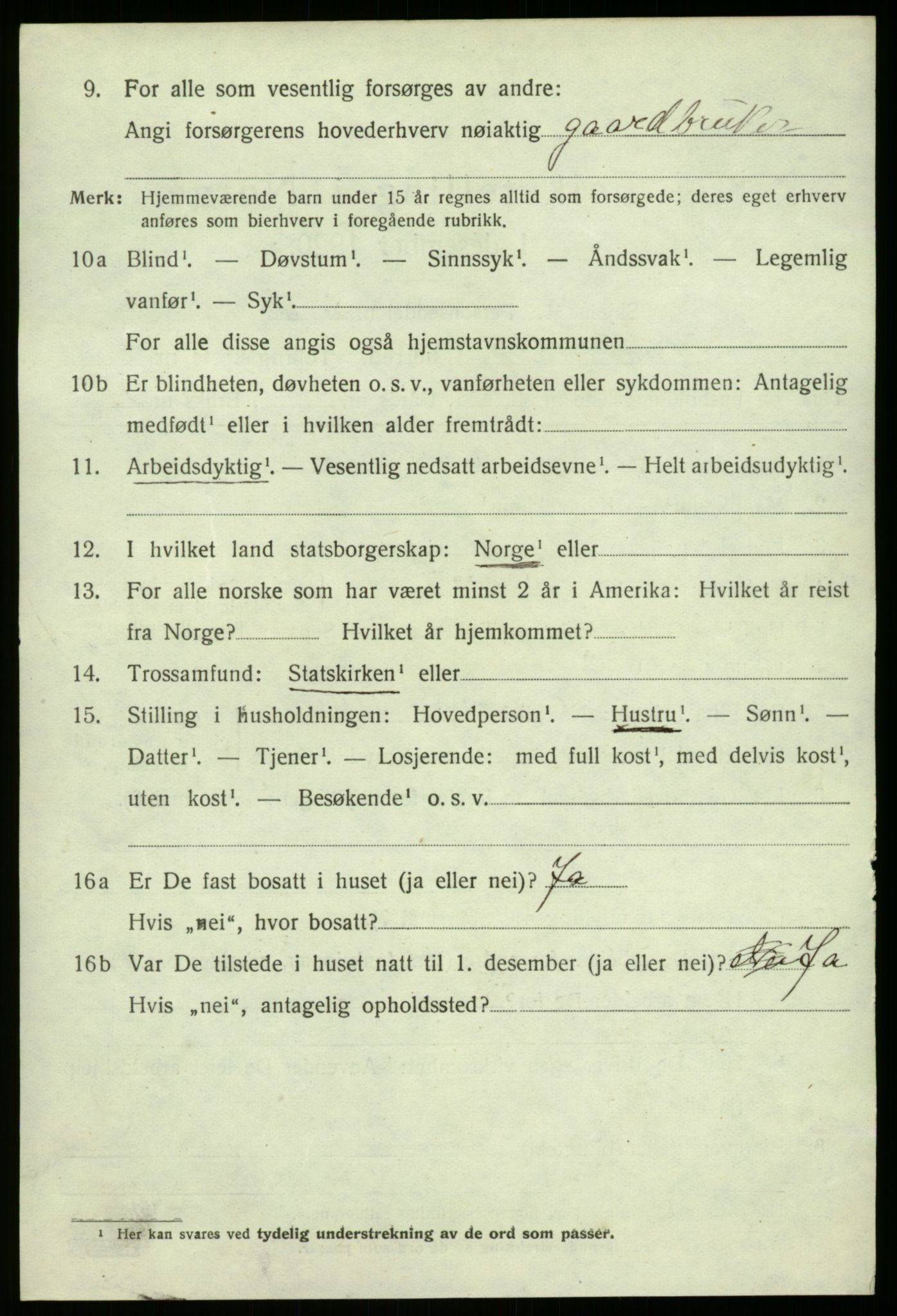 SAB, 1920 census for Alversund, 1920, p. 4653