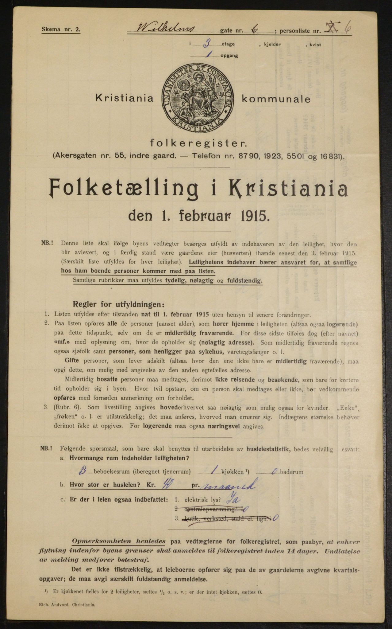 OBA, Municipal Census 1915 for Kristiania, 1915, p. 128838