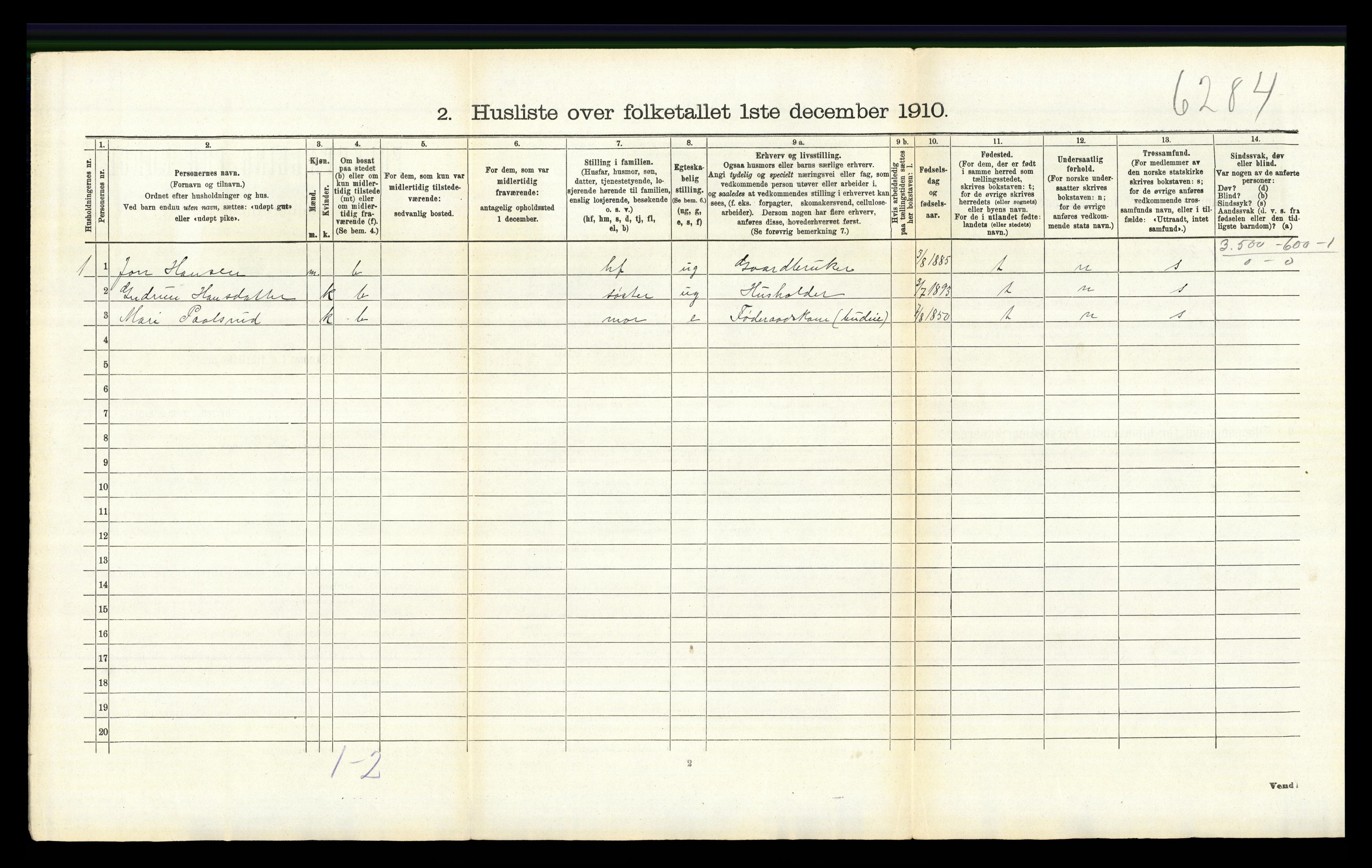 RA, 1910 census for Øyer, 1910, p. 912