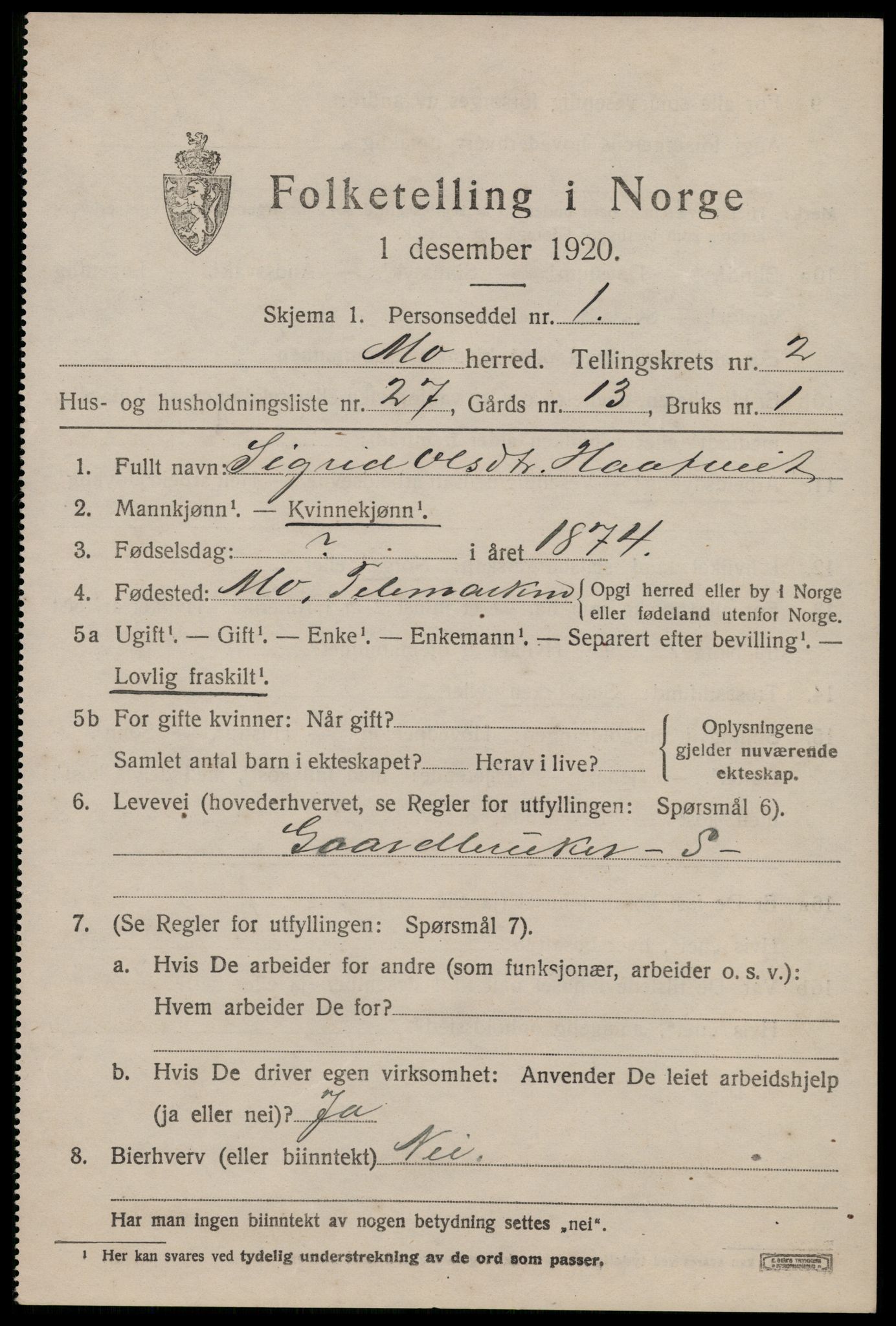 SAKO, 1920 census for Mo, 1920, p. 1372