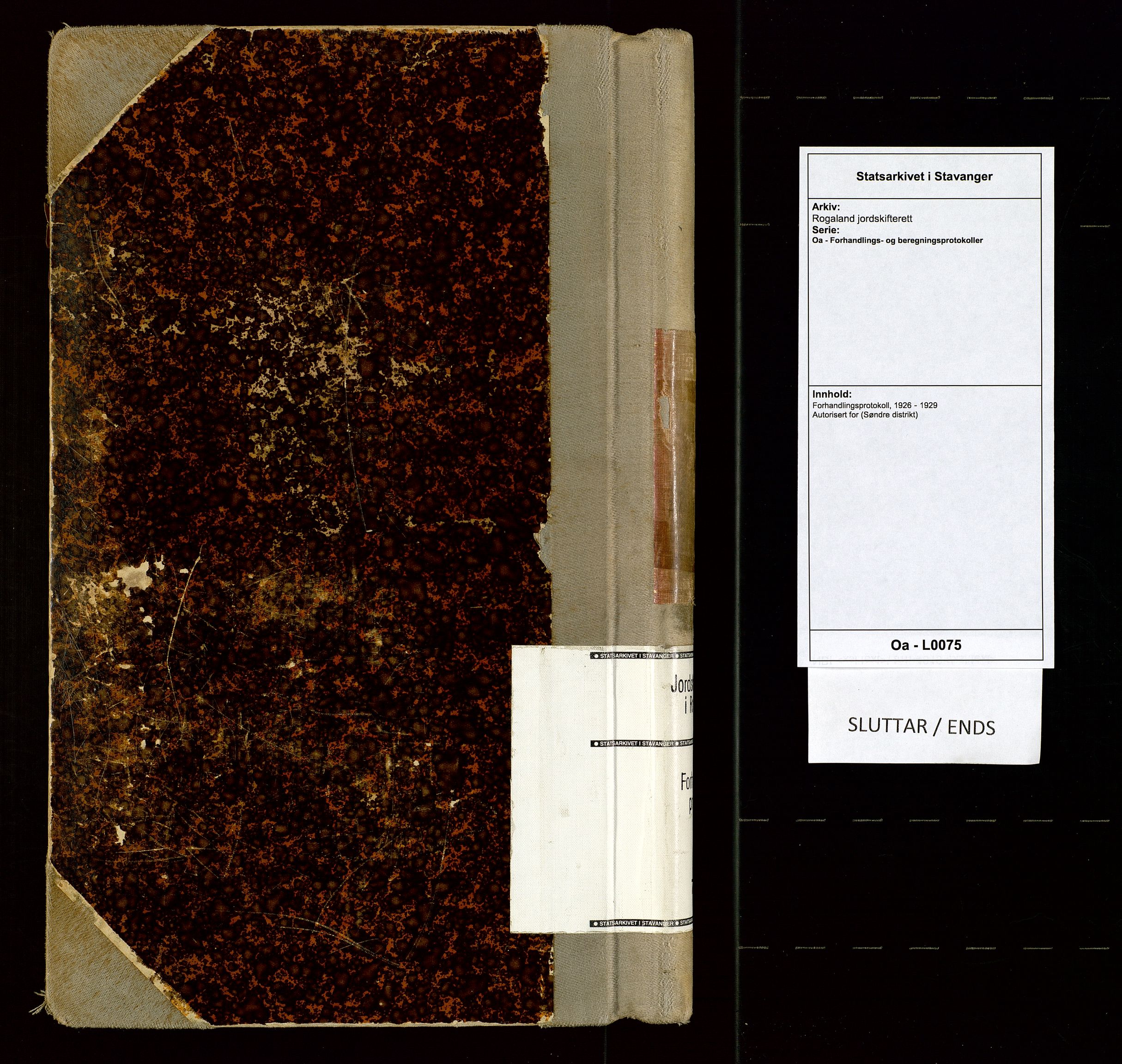 Rogaland jordskifterett, AV/SAST-A-102426/Oa/L0075: Forhandlingsprotokoll, 1926-1929