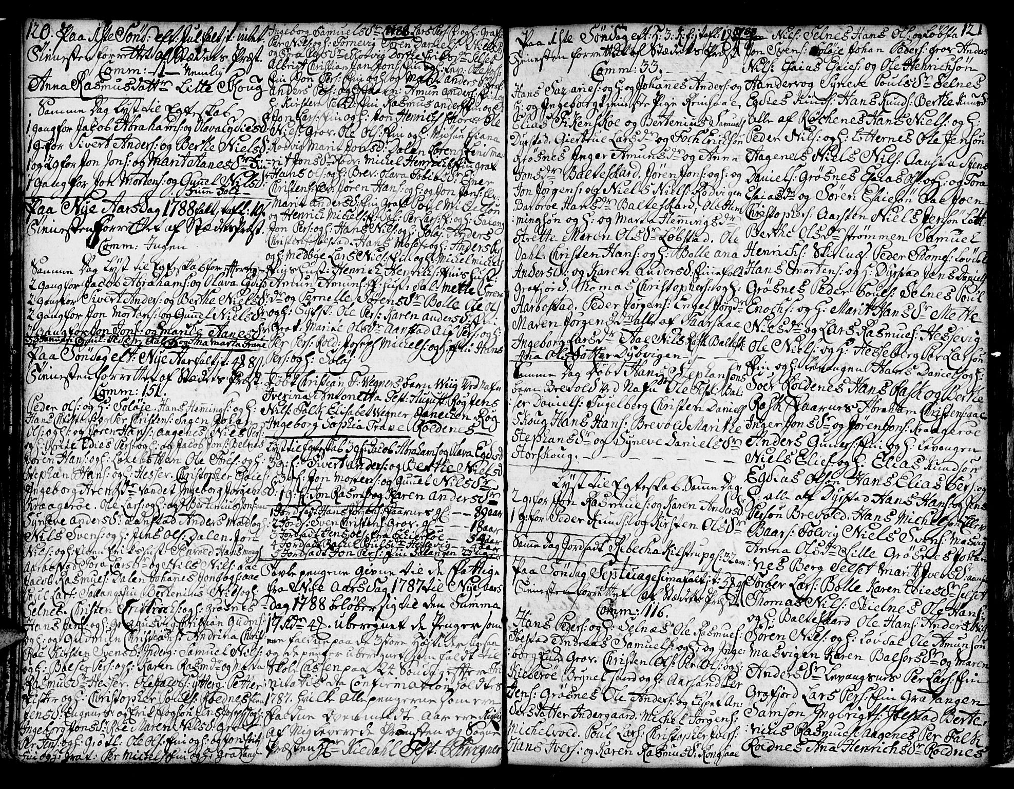 Ibestad sokneprestembete, SATØ/S-0077/H/Ha/Hab/L0001klokker: Parish register (copy) no. 1, 1776-1808, p. 120-121