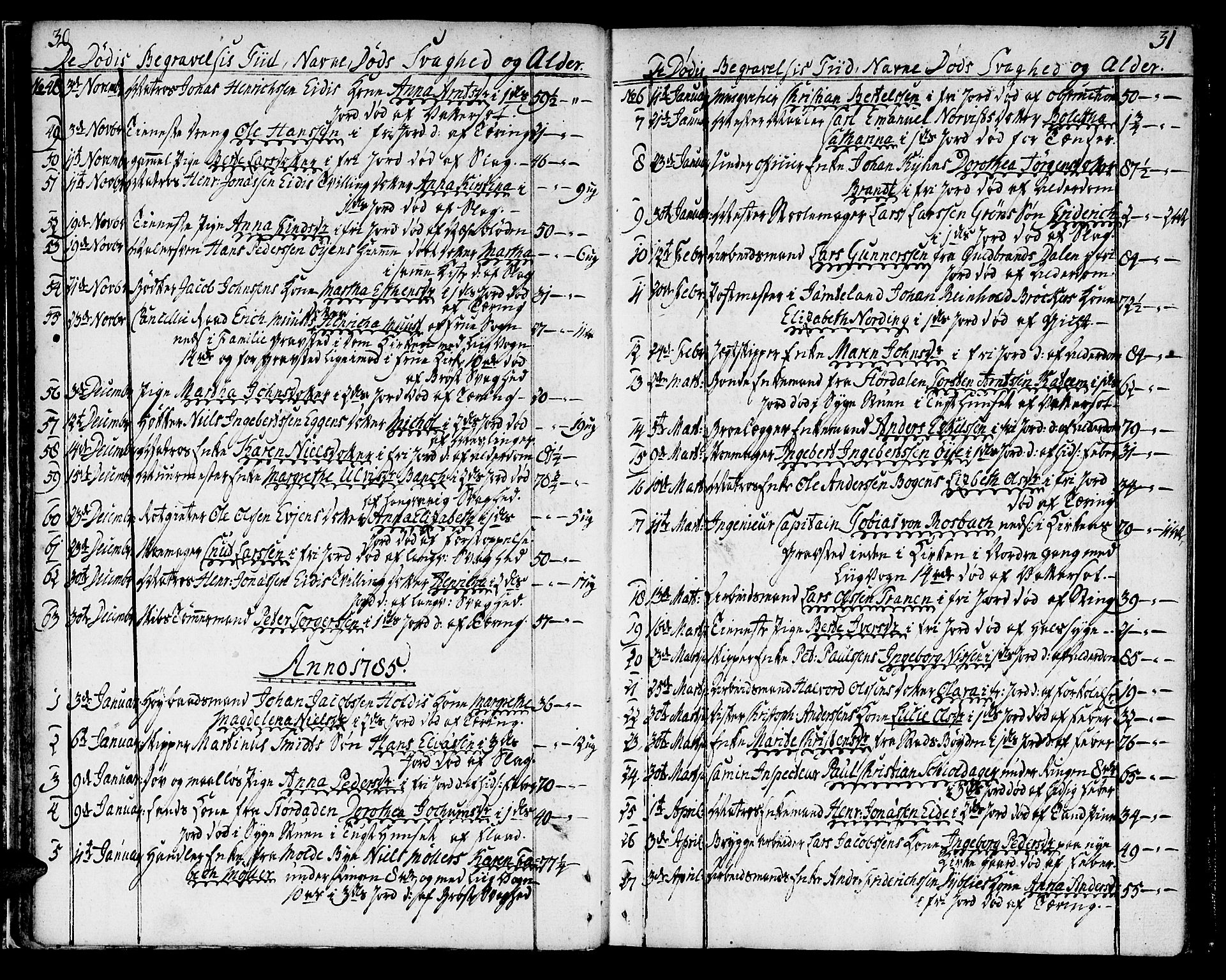 Ministerialprotokoller, klokkerbøker og fødselsregistre - Sør-Trøndelag, SAT/A-1456/602/L0106: Parish register (official) no. 602A04, 1774-1814, p. 30-31