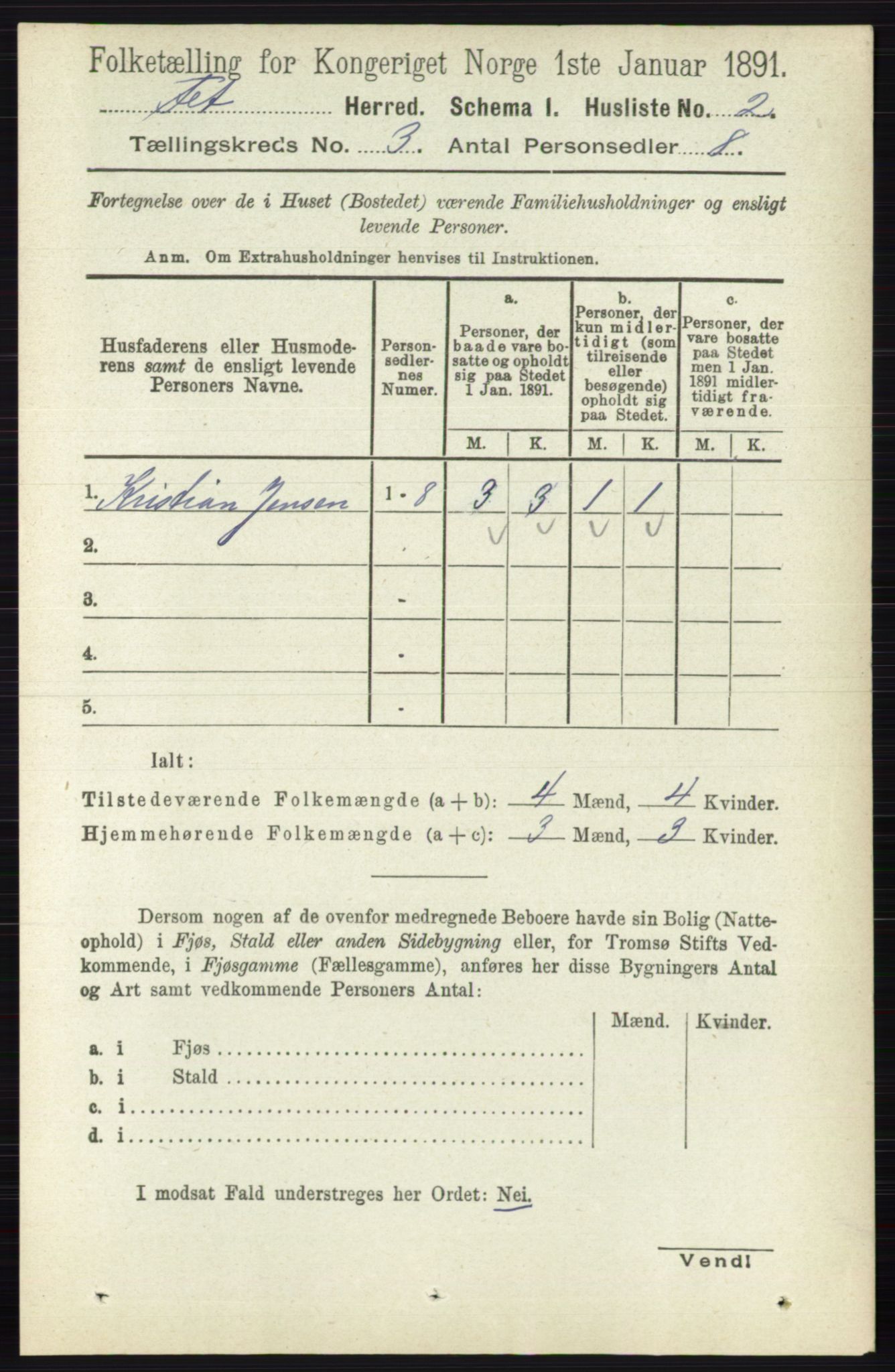 RA, 1891 census for 0227 Fet, 1891, p. 790