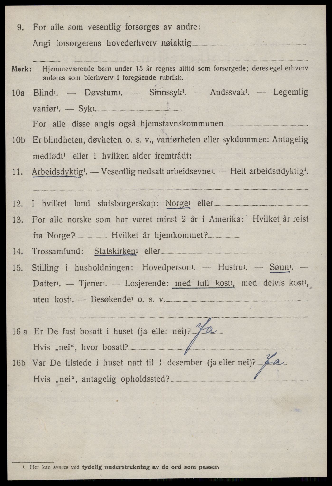 SAT, 1920 census for Brattvær, 1920, p. 1421