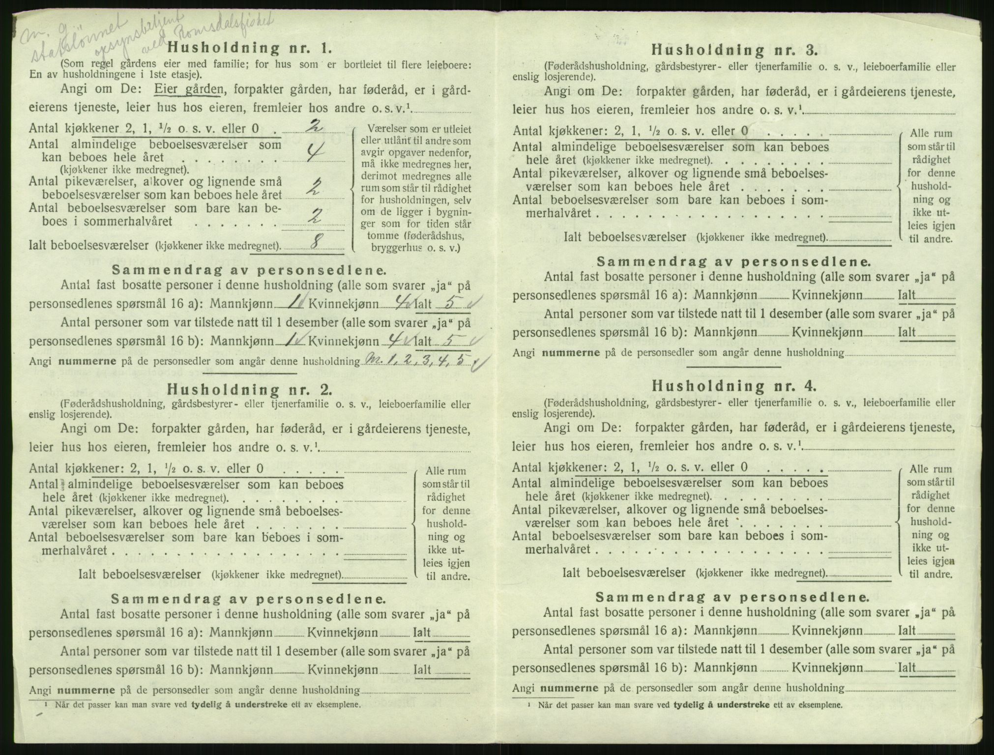 SAT, 1920 census for Ulstein, 1920, p. 275