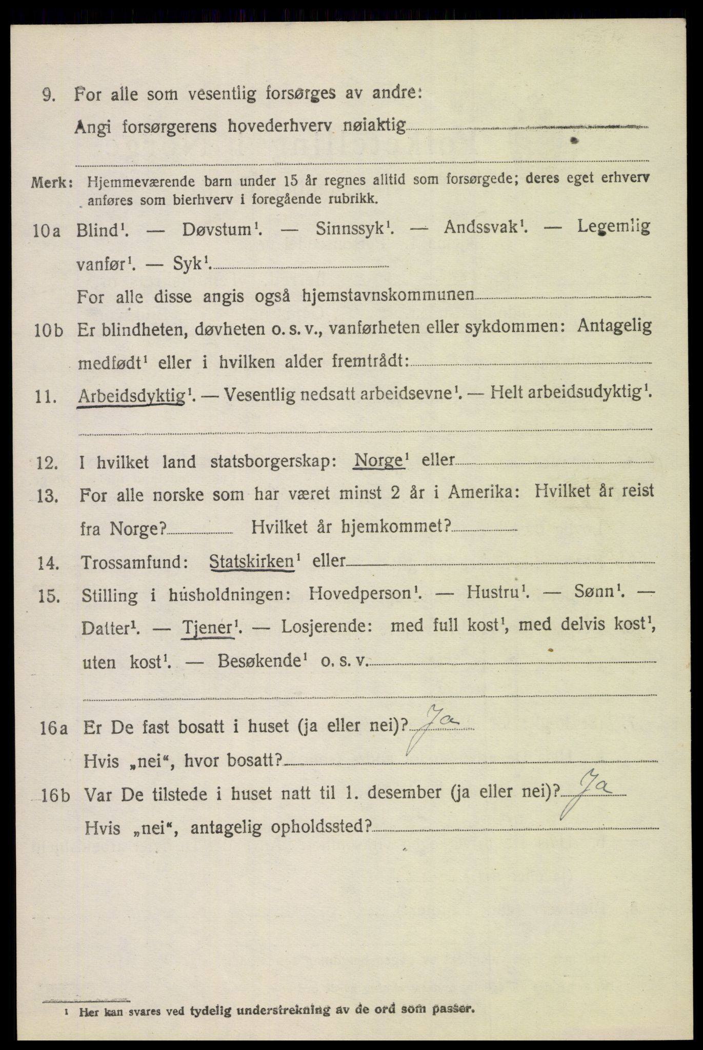 SAH, 1920 census for Eina, 1920, p. 2931