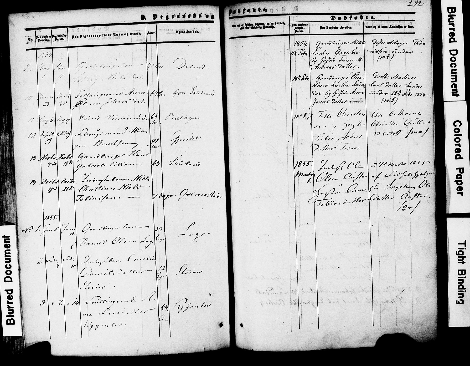 Herad sokneprestkontor, AV/SAK-1111-0018/F/Fa/Faa/L0005: Parish register (official) no. A 5, 1853-1886, p. 292