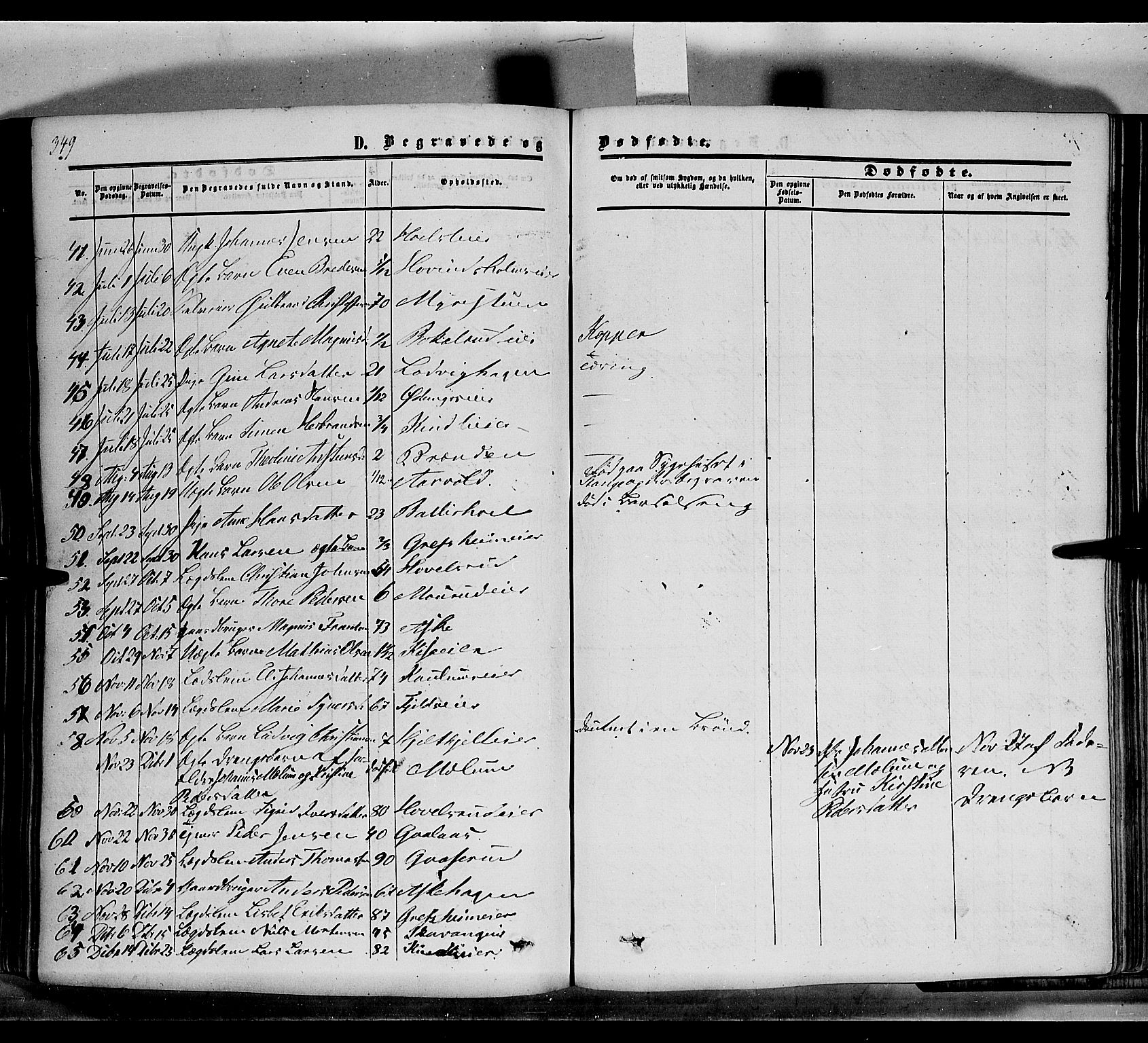 Nes prestekontor, Hedmark, SAH/PREST-020/K/Ka/L0004: Parish register (official) no. 4, 1852-1886, p. 349