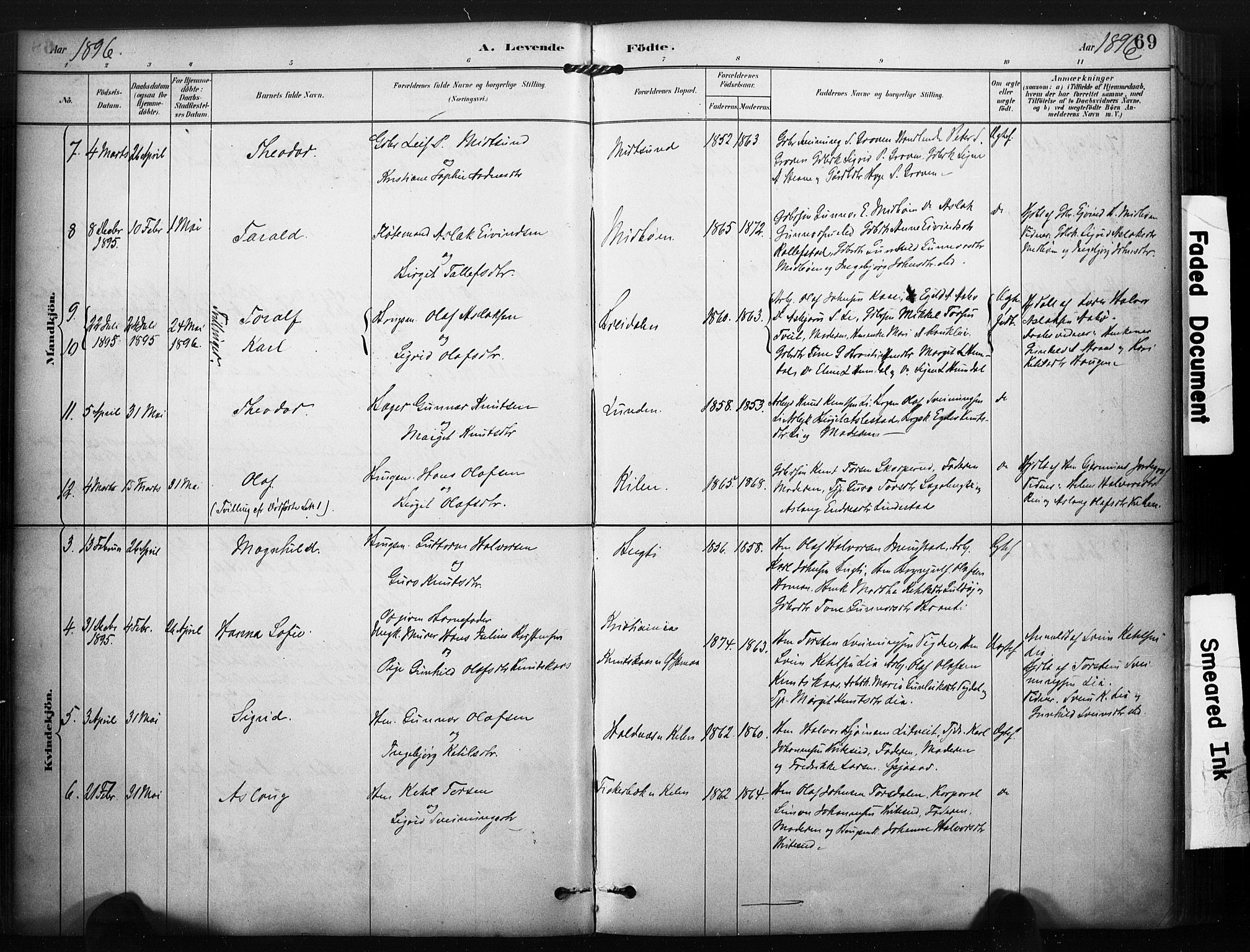 Kviteseid kirkebøker, AV/SAKO-A-276/F/Fa/L0008: Parish register (official) no. I 8, 1882-1903, p. 69