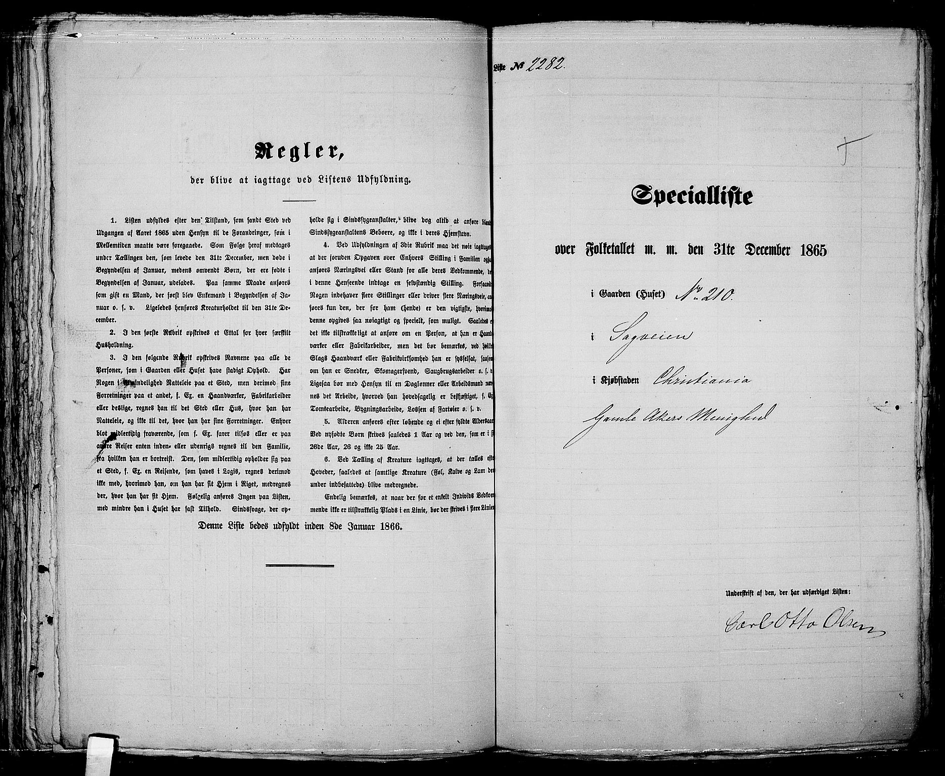 RA, 1865 census for Kristiania, 1865, p. 5088