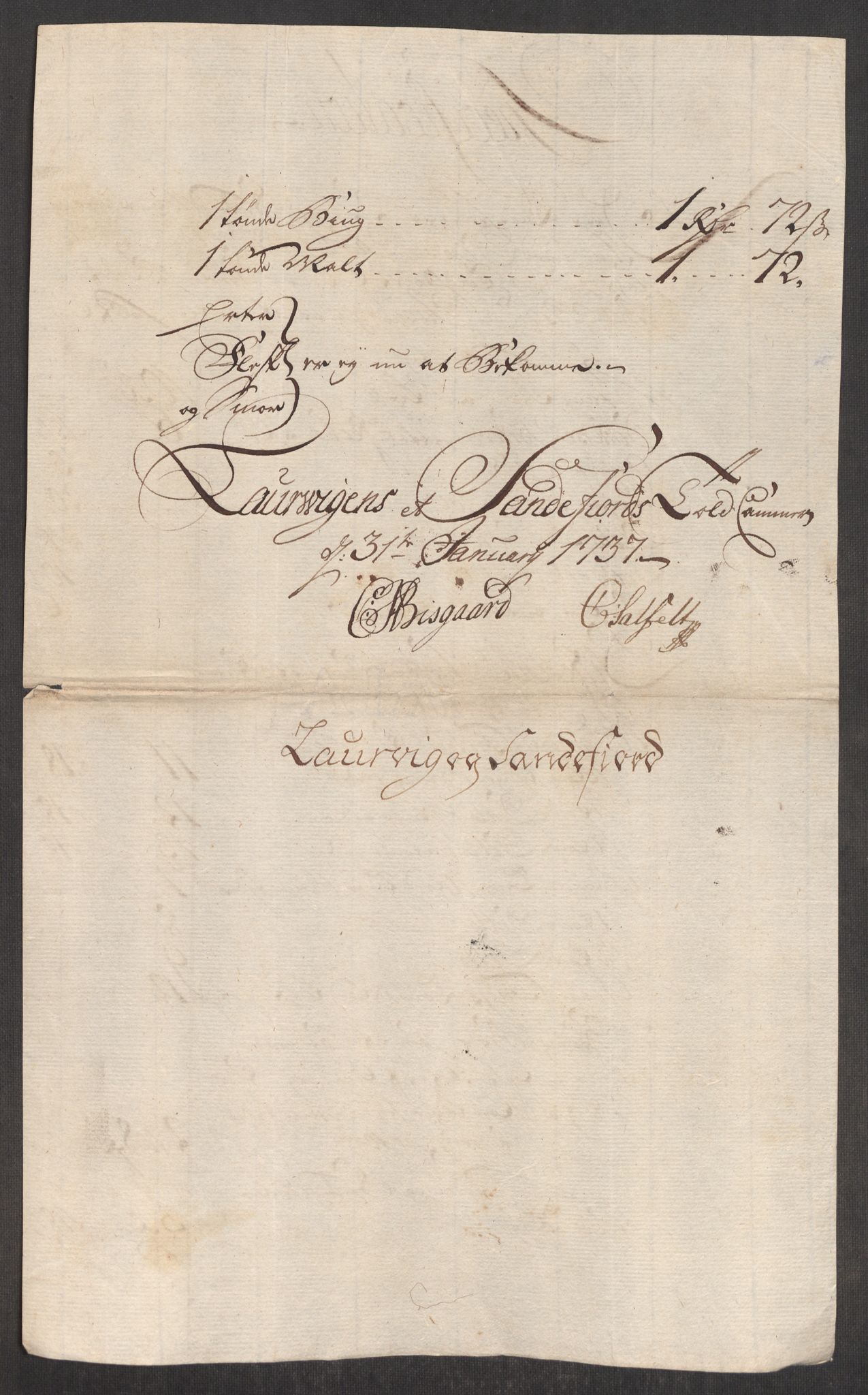 Rentekammeret inntil 1814, Realistisk ordnet avdeling, RA/EA-4070/Oe/L0001: [Ø1]: Priskuranter, 1712-1739, p. 541