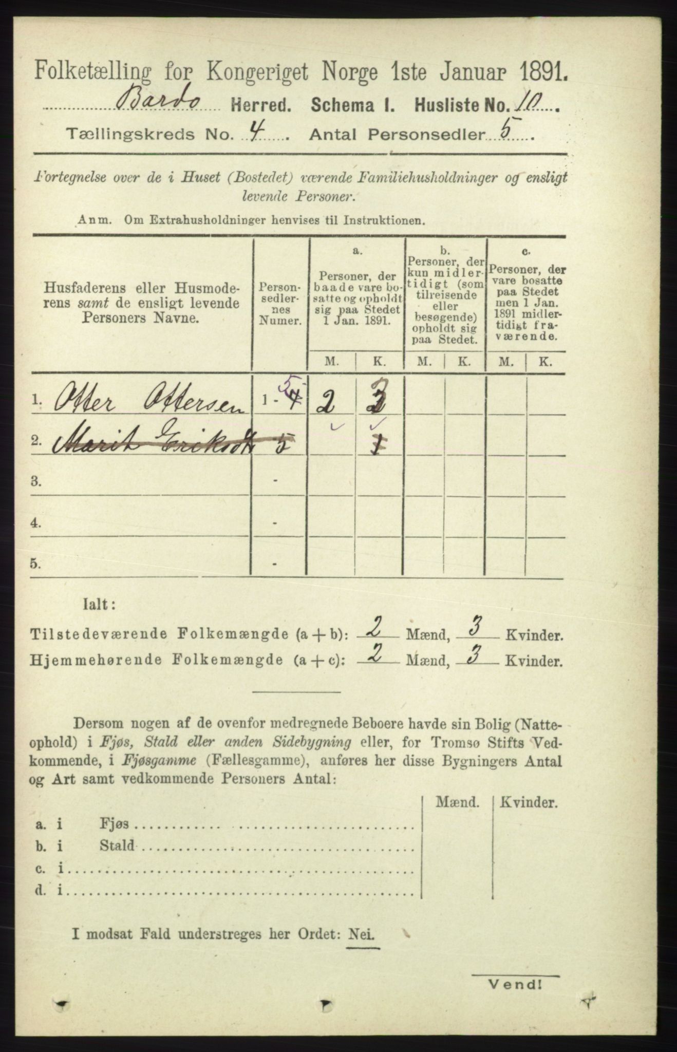 RA, 1891 census for 1922 Bardu, 1891, p. 1285