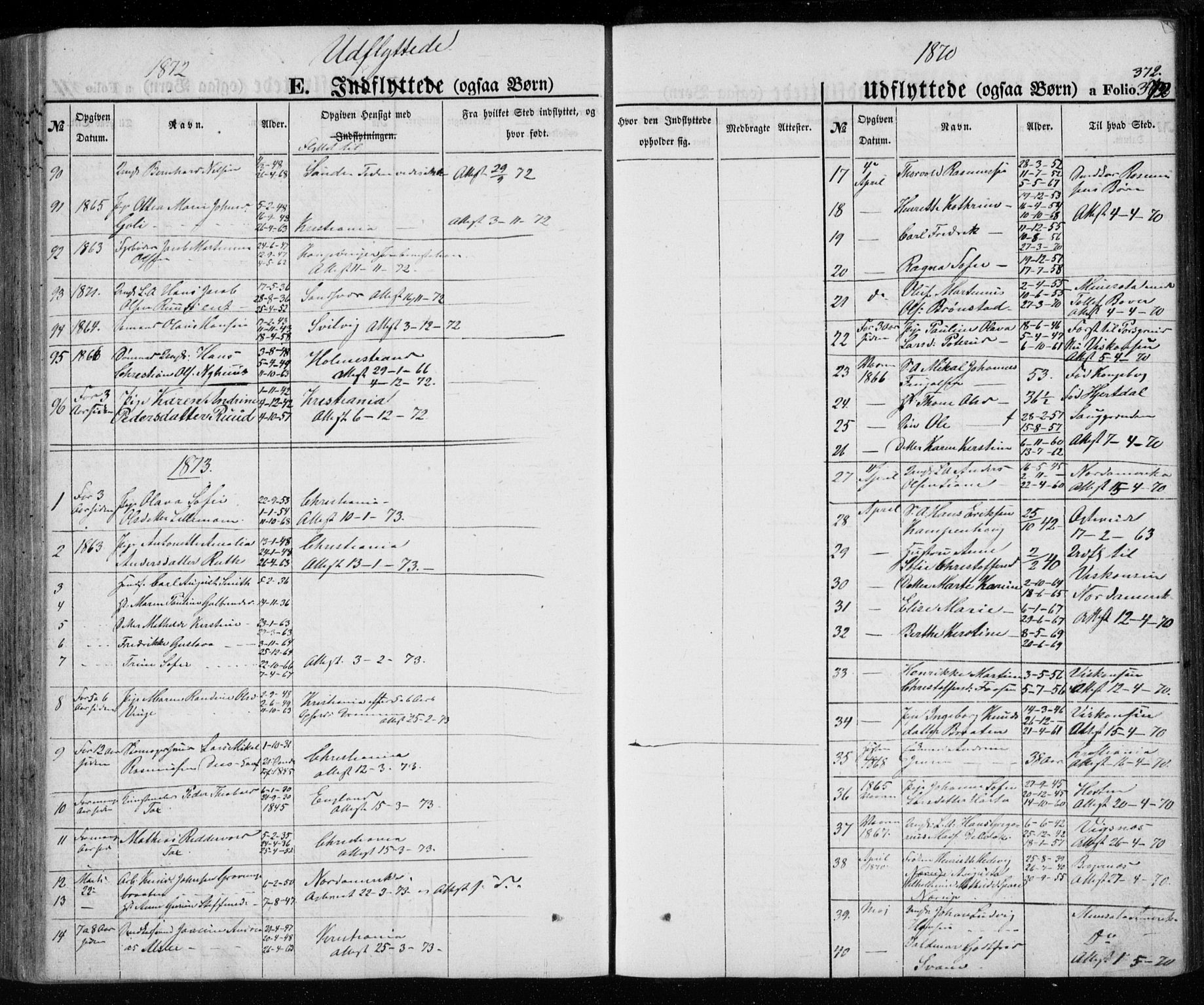 Kongsberg kirkebøker, AV/SAKO-A-22/G/Ga/L0003: Parish register (copy) no. 3, 1859-1875, p. 372