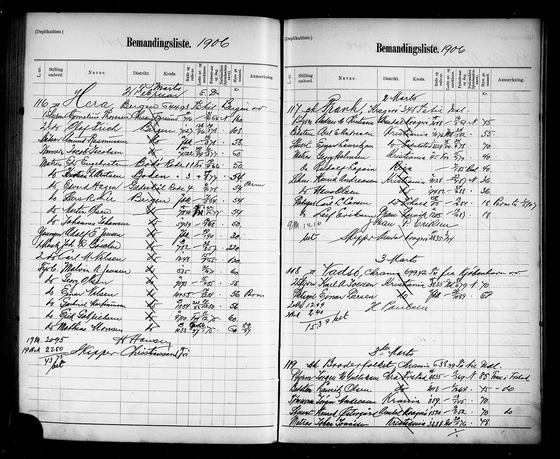 Oslo mønstringskontor, AV/SAO-A-10569g/G/Ga/L0009: Mønstringsjournal, 1904-1906, p. 278