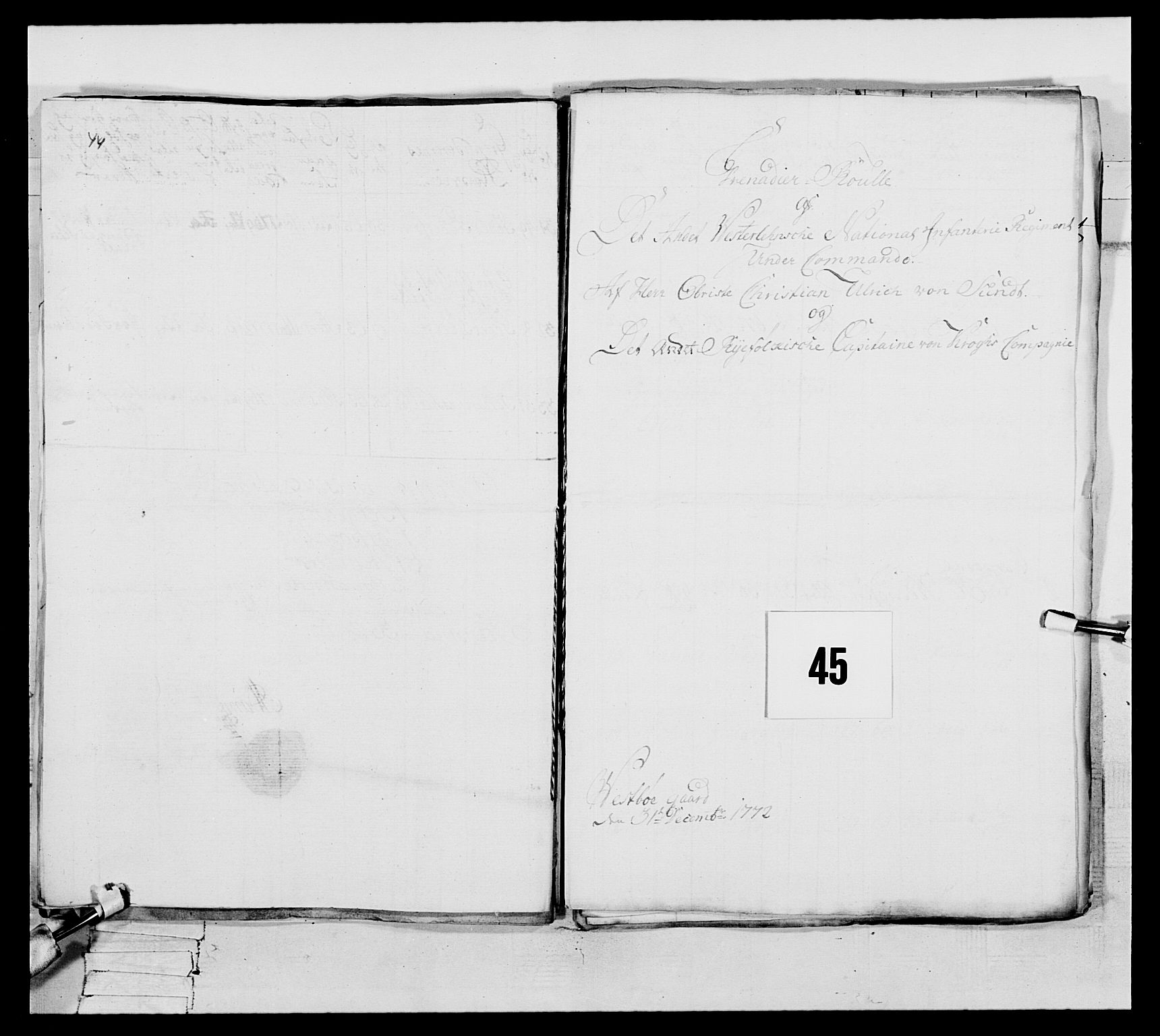 Generalitets- og kommissariatskollegiet, Det kongelige norske kommissariatskollegium, AV/RA-EA-5420/E/Eh/L0105: 2. Vesterlenske nasjonale infanteriregiment, 1766-1773, p. 204