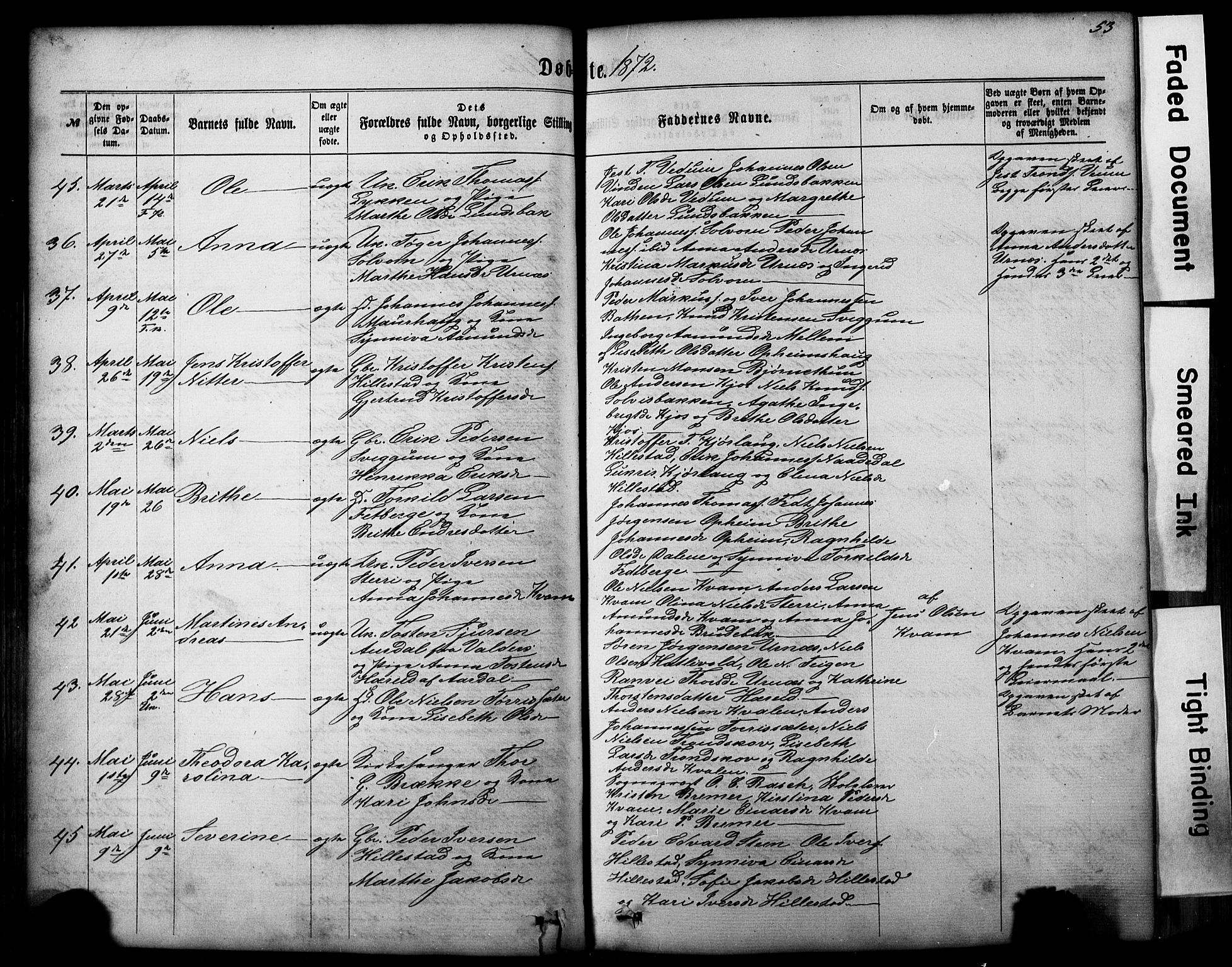 Hafslo sokneprestembete, SAB/A-80301/H/Hab/Haba/L0001: Parish register (copy) no. A 1, 1866-1908, p. 53