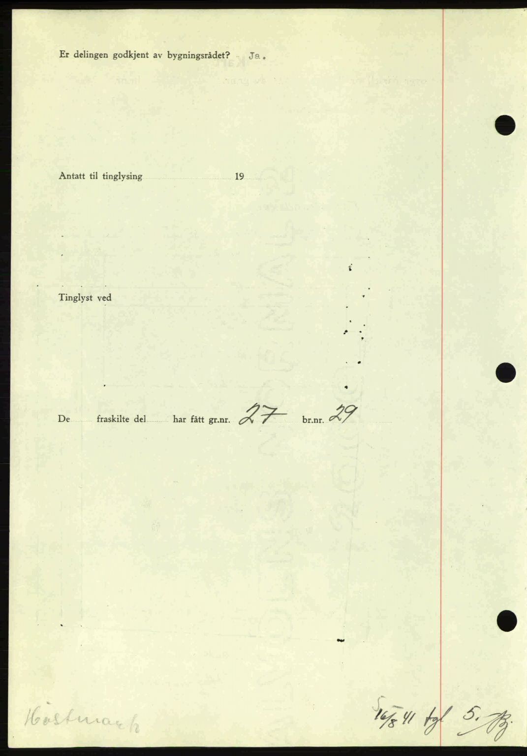 Romsdal sorenskriveri, AV/SAT-A-4149/1/2/2C: Mortgage book no. A10, 1941-1941, Diary no: : 1408/1941