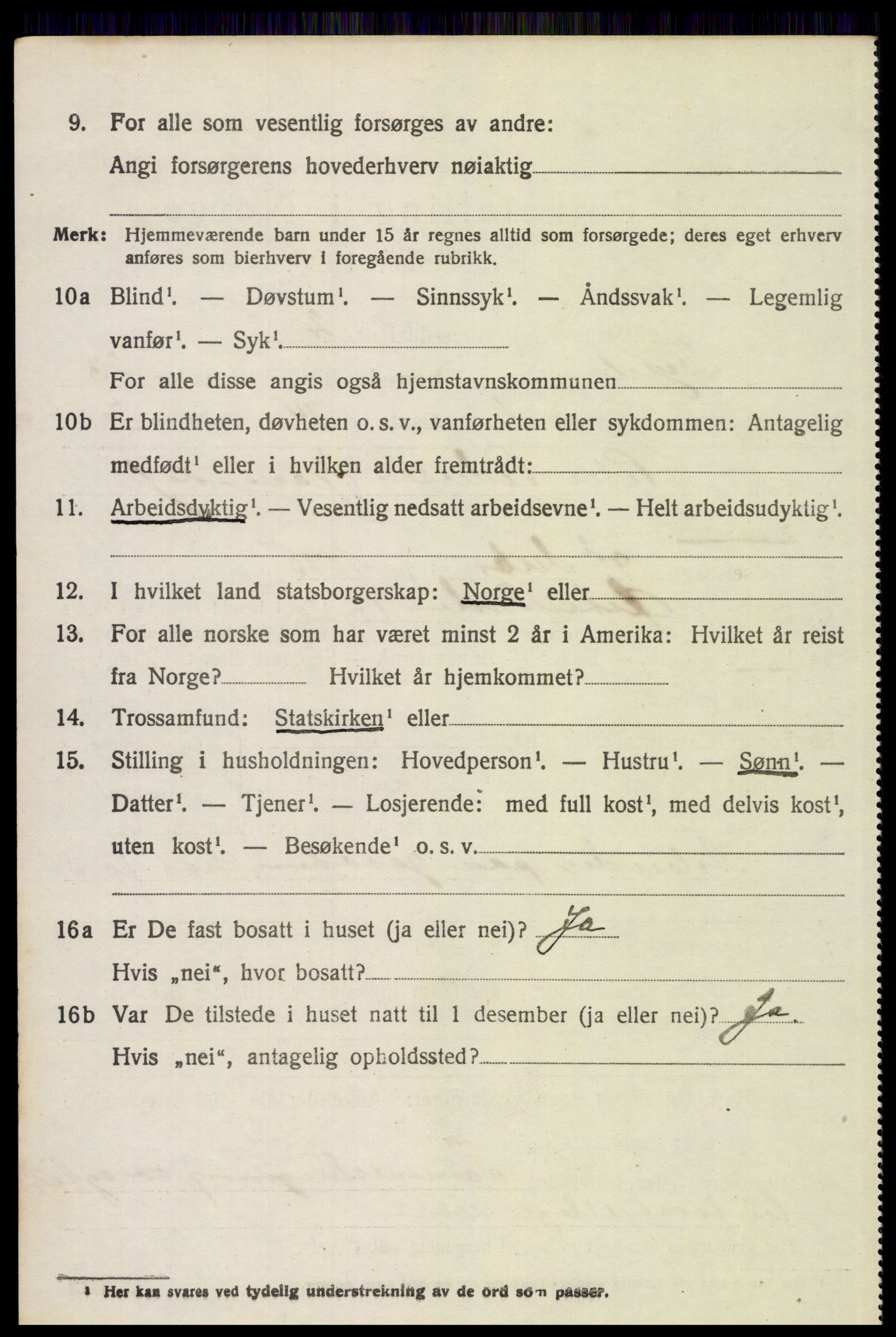 SAH, 1920 census for Trysil, 1920, p. 14850