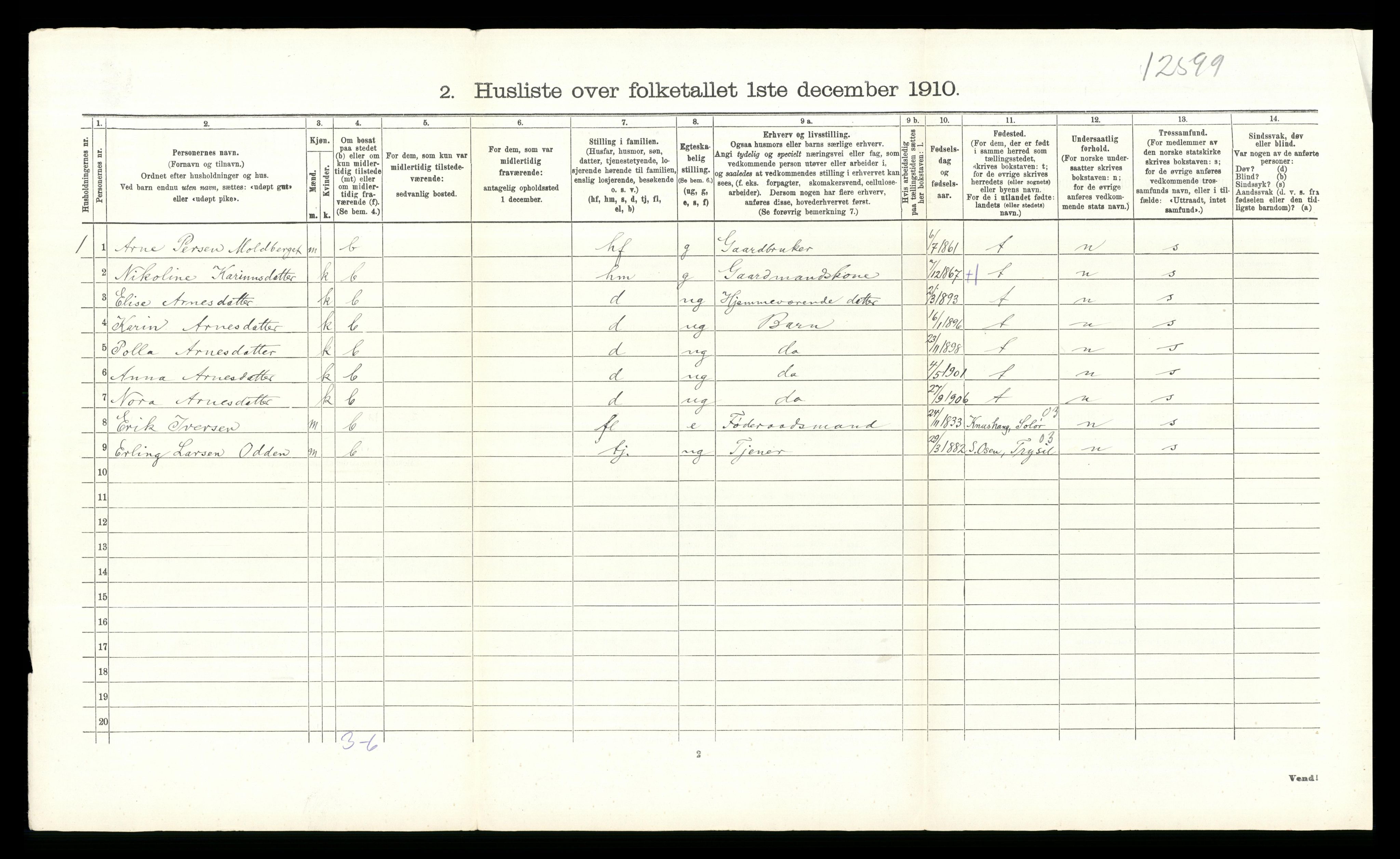 RA, 1910 census for Åmot, 1910, p. 1062