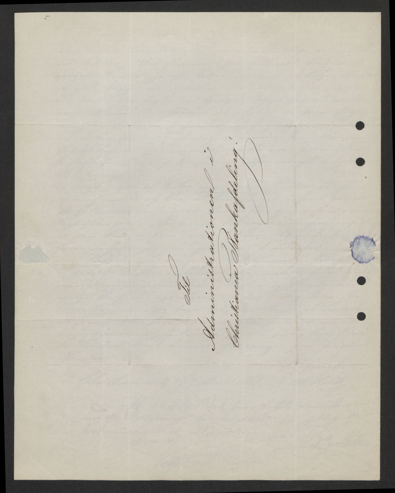 Norges Bank, Direksjonsarkivet I, AV/RA-S-3160/E/L0032: Hovedsetet, 1821-1921, p. 281