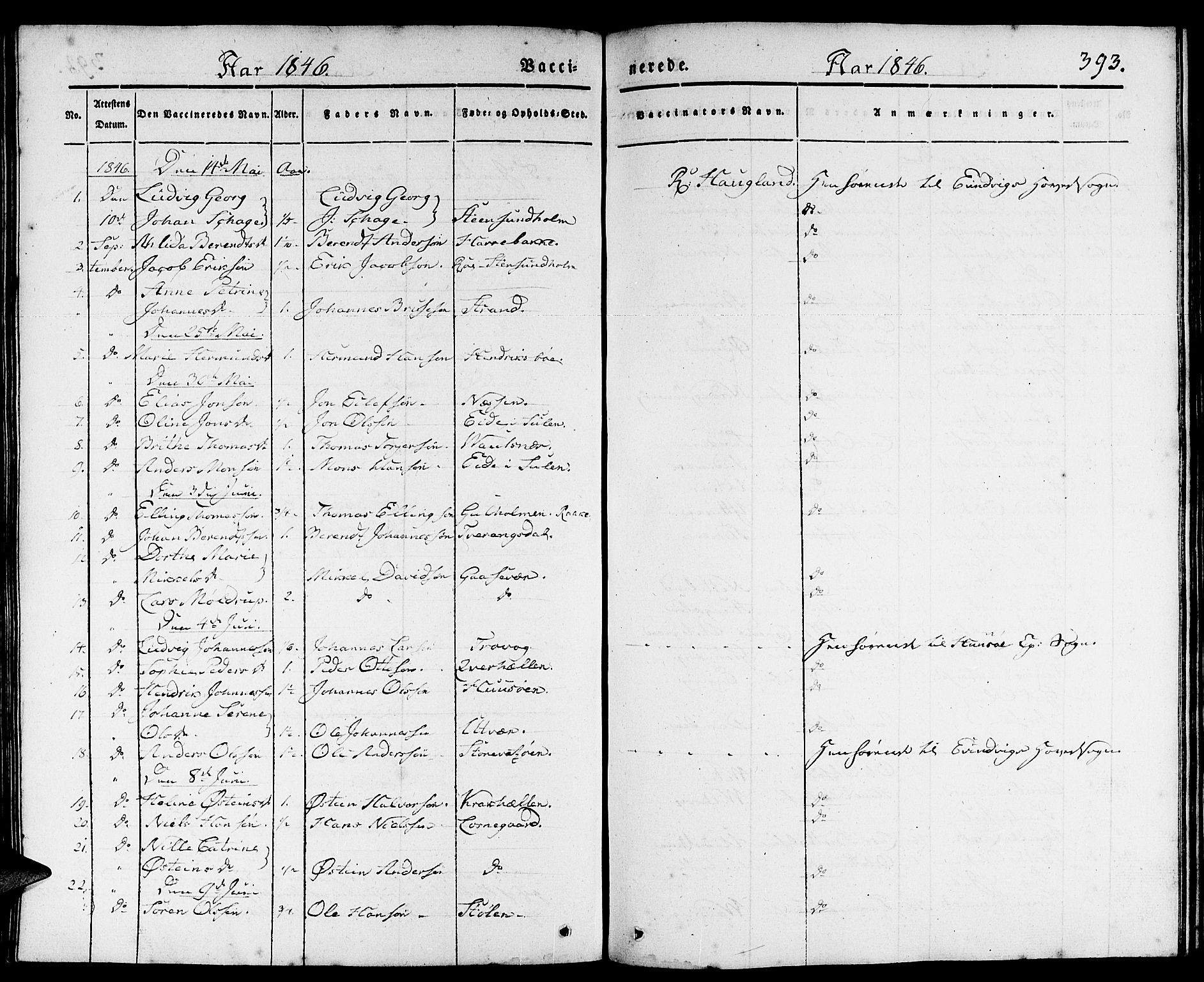 Gulen sokneprestembete, SAB/A-80201/H/Haa/Haaa/L0020: Parish register (official) no. A 20, 1837-1847, p. 393