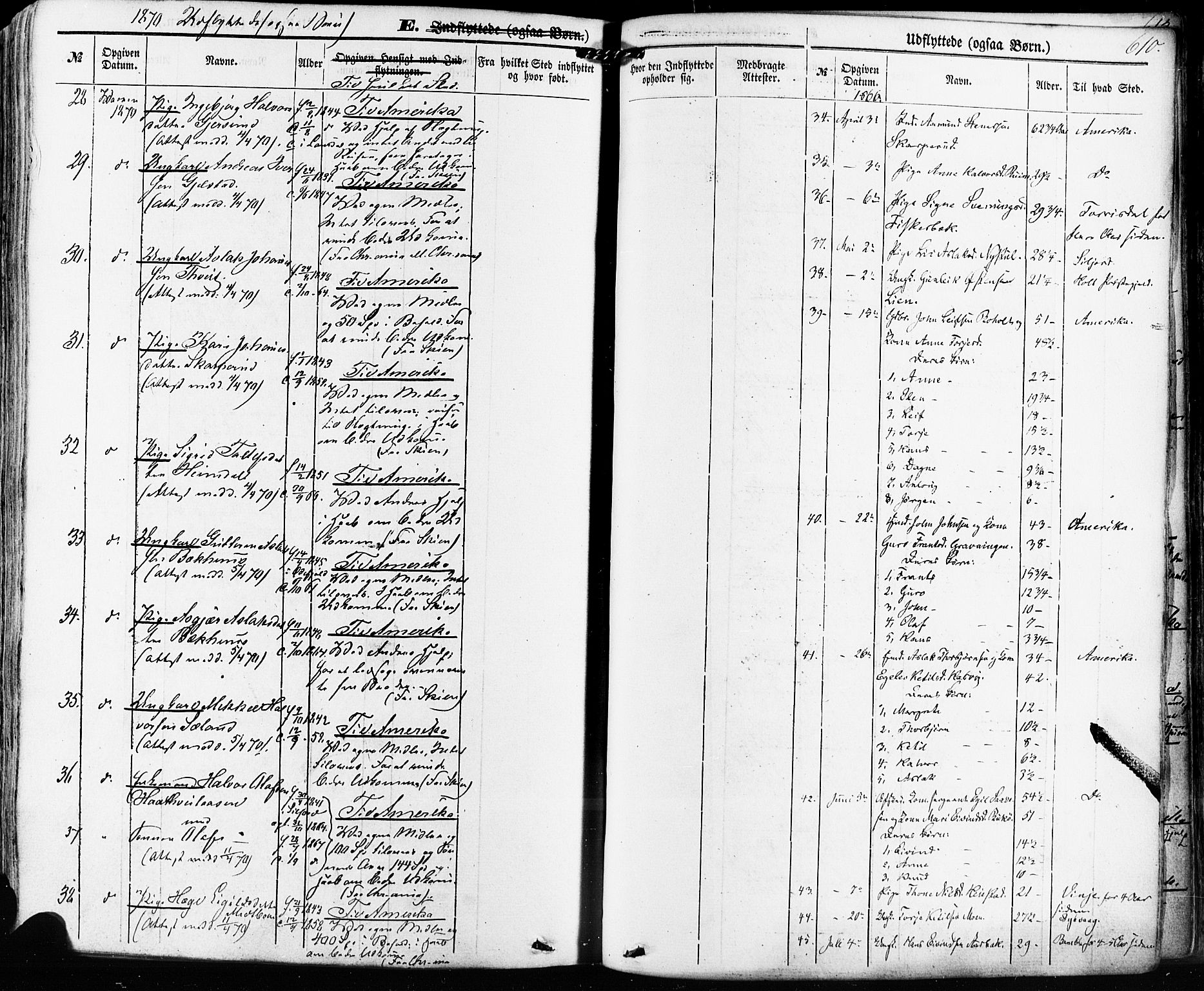 Kviteseid kirkebøker, AV/SAKO-A-276/F/Fa/L0007: Parish register (official) no. I 7, 1859-1881, p. 610